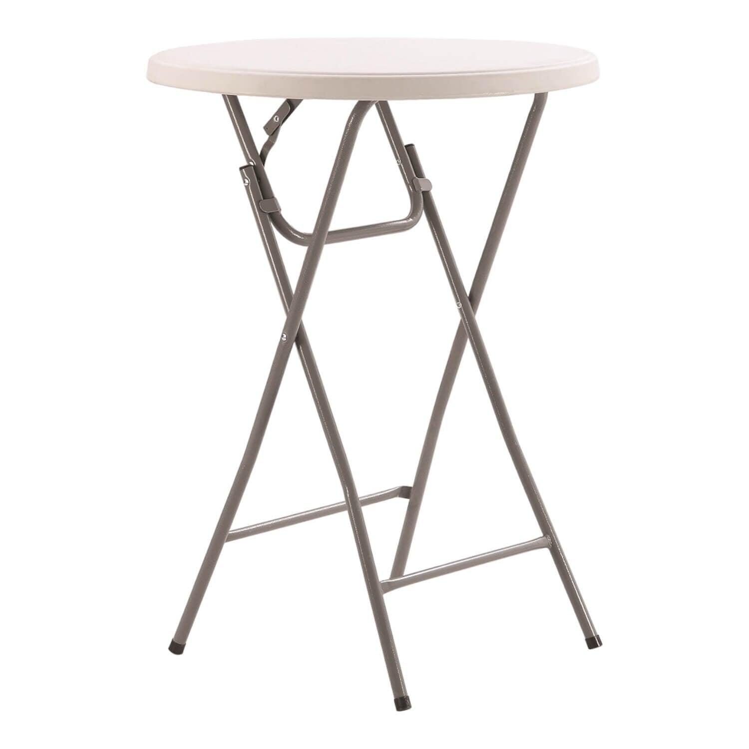 Mesa Plegable Redonda Bar 80x111 Cms Blanca Northwest-0