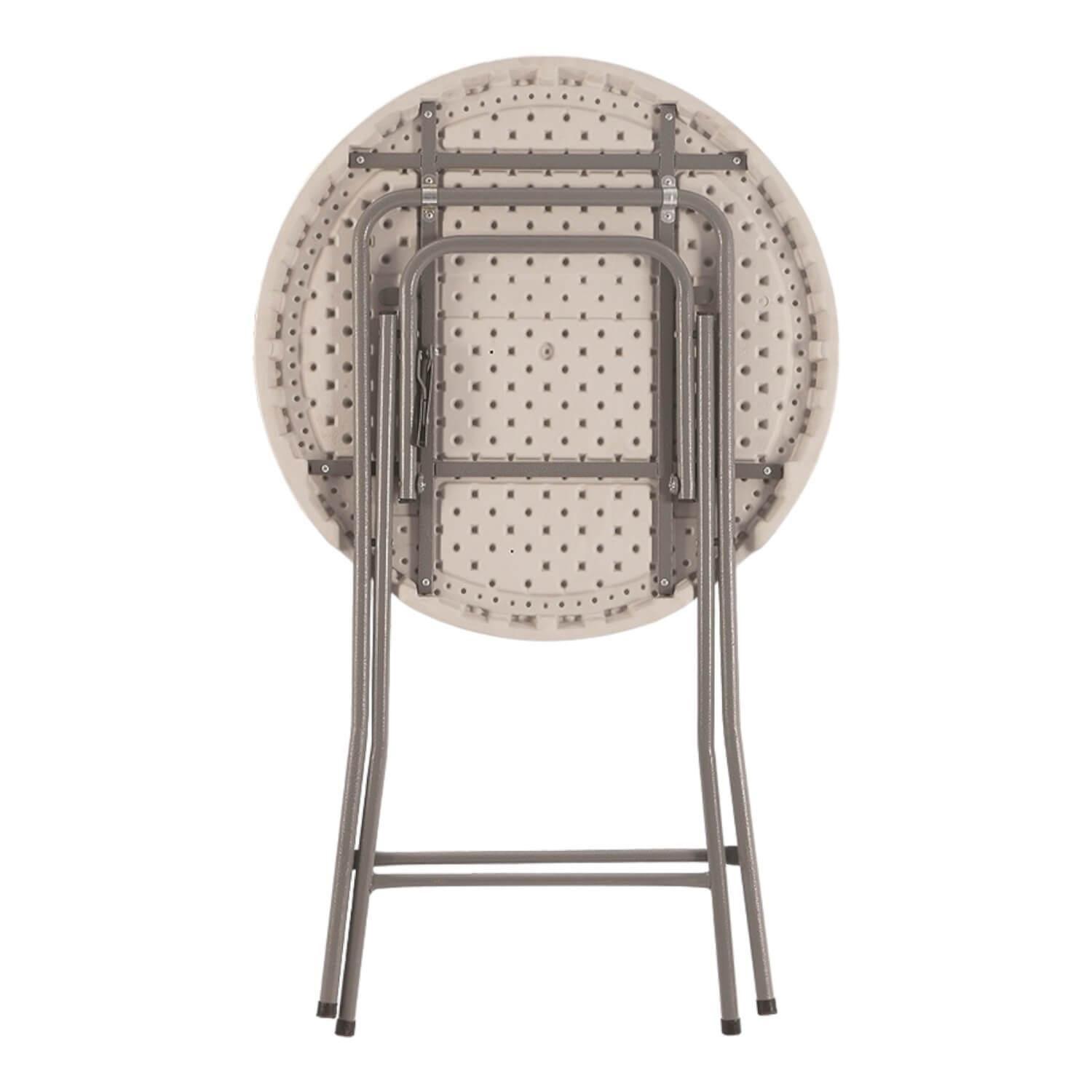 Mesa Plegable Redonda Bar 80x111 Cms Blanca Northwest-1