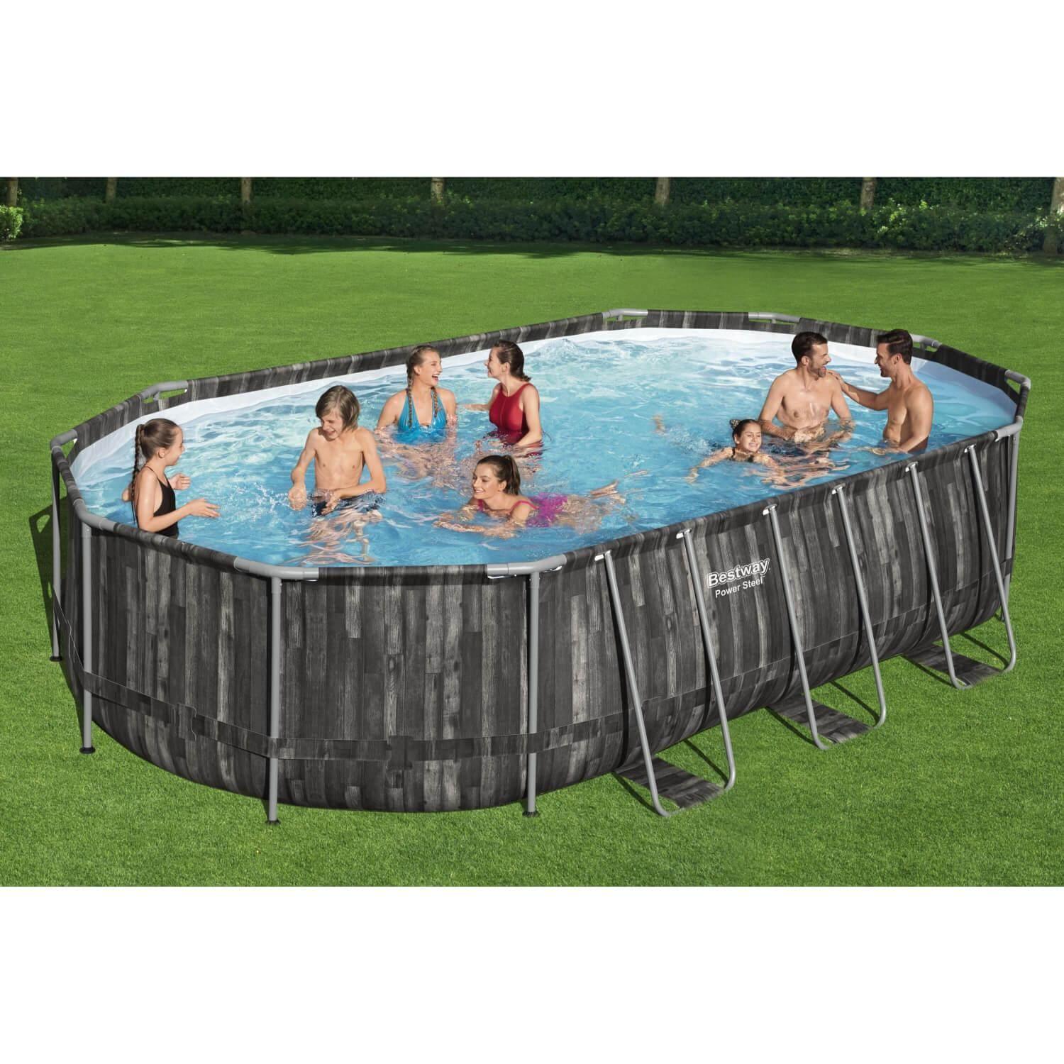 Piscina Bestway Ovalada Filtro + Accesorios 6.10X3.66X1.22M-1