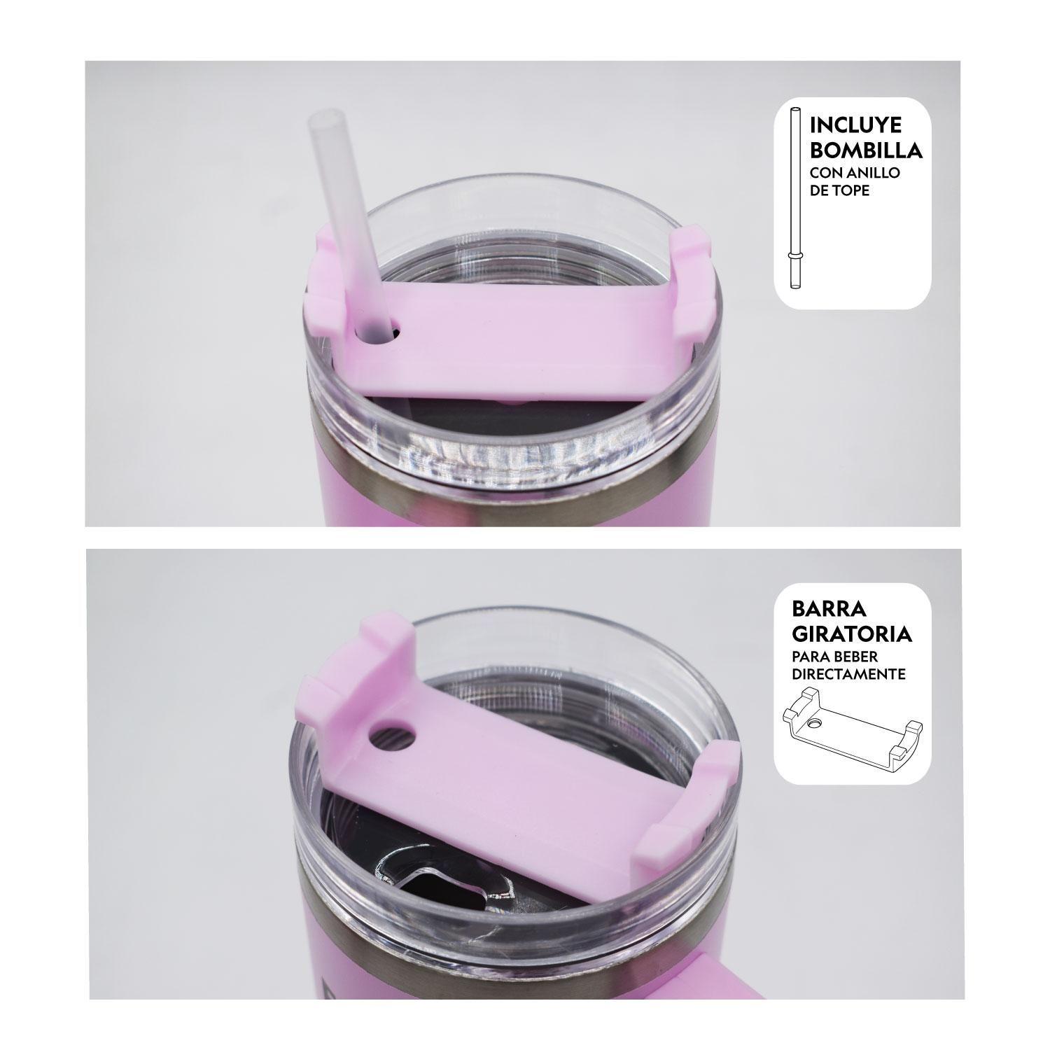 Botella Vaso Termico Mango 900ML Rosado National Geographic-1