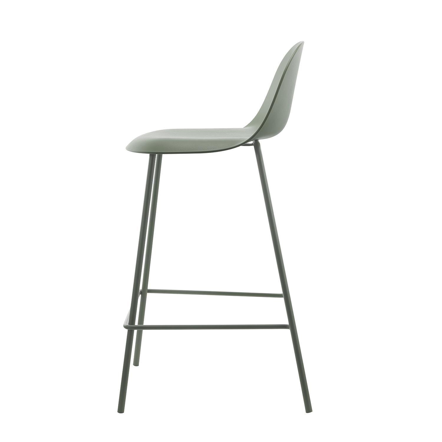 Piso Taburete Silla Alta Bar Cocina Eira 65 cm Verde Oscuro-2