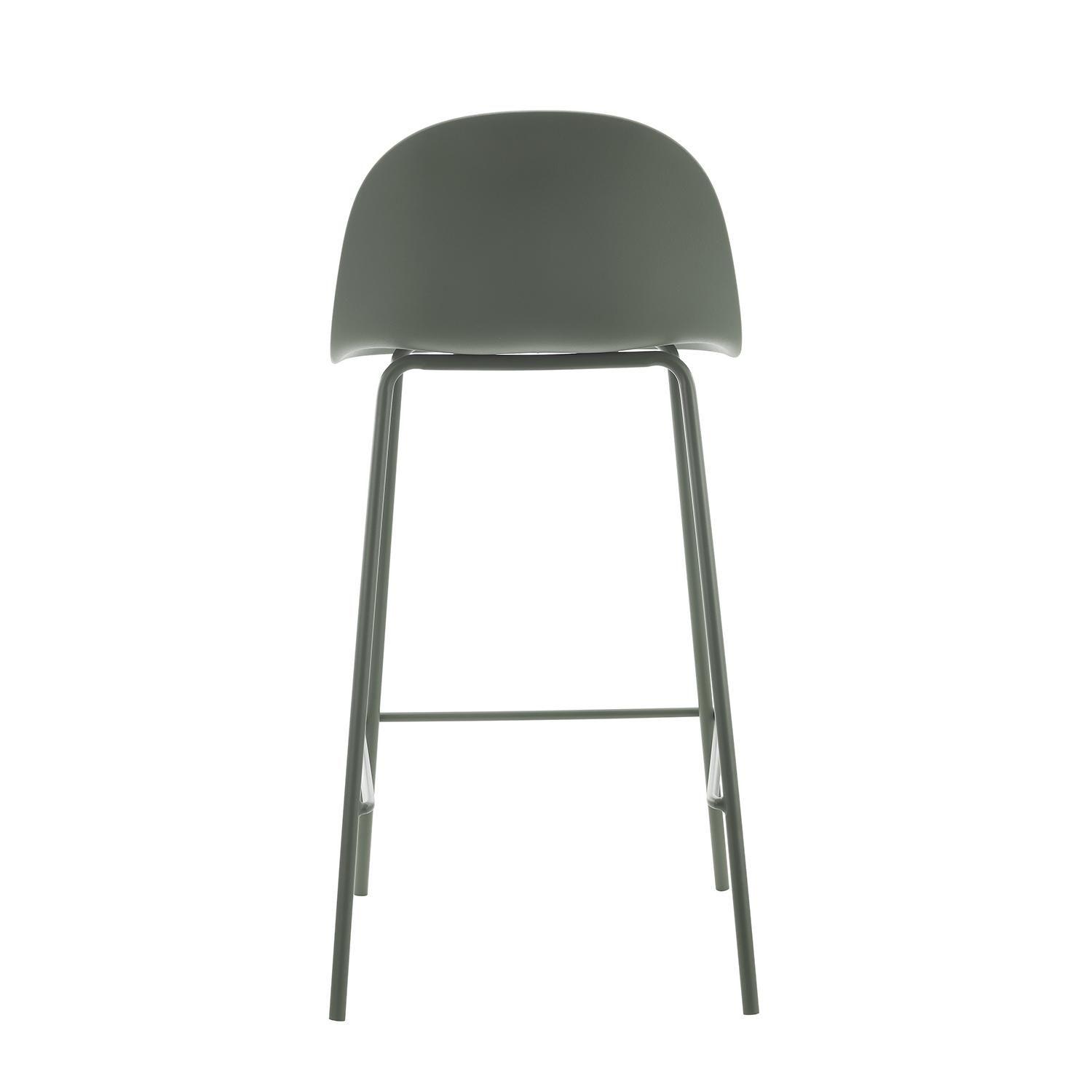 Piso Taburete Silla Alta Bar Cocina Eira 65 cm Verde Oscuro-4