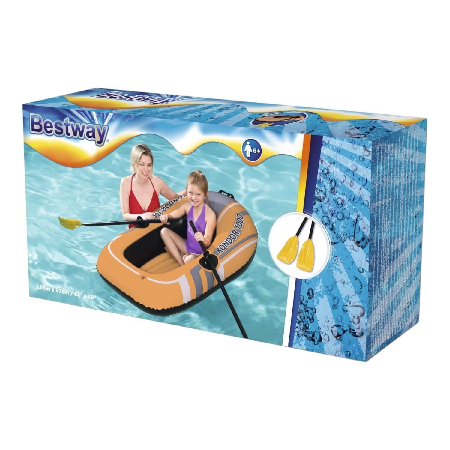 Bote Inflable Con Remos Kondor 1000 1.45MX84Cm Bestway-2