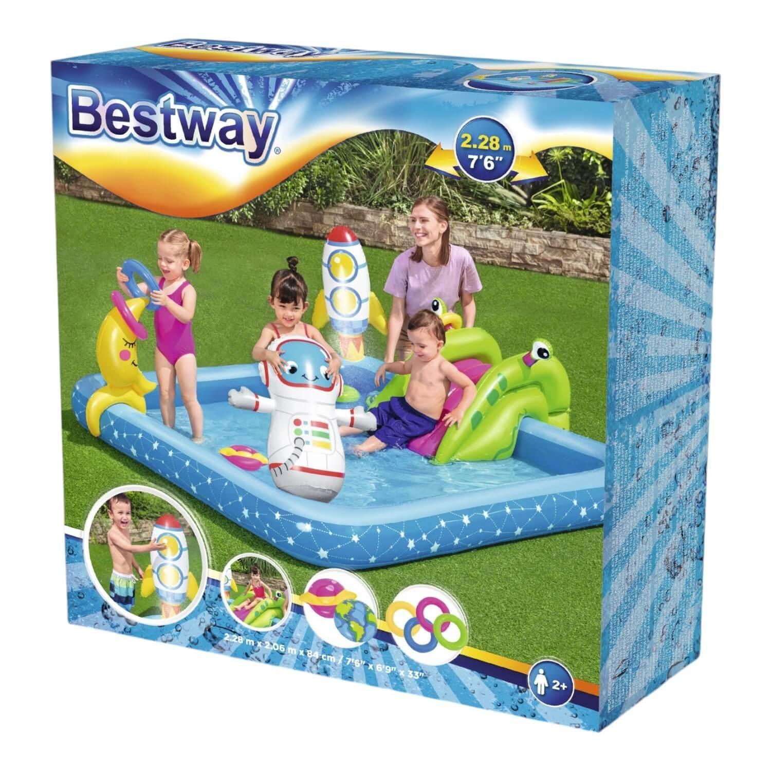 Piscina y juegos inflable Astros 2.28MX2.06MX84Cms Bestway-2