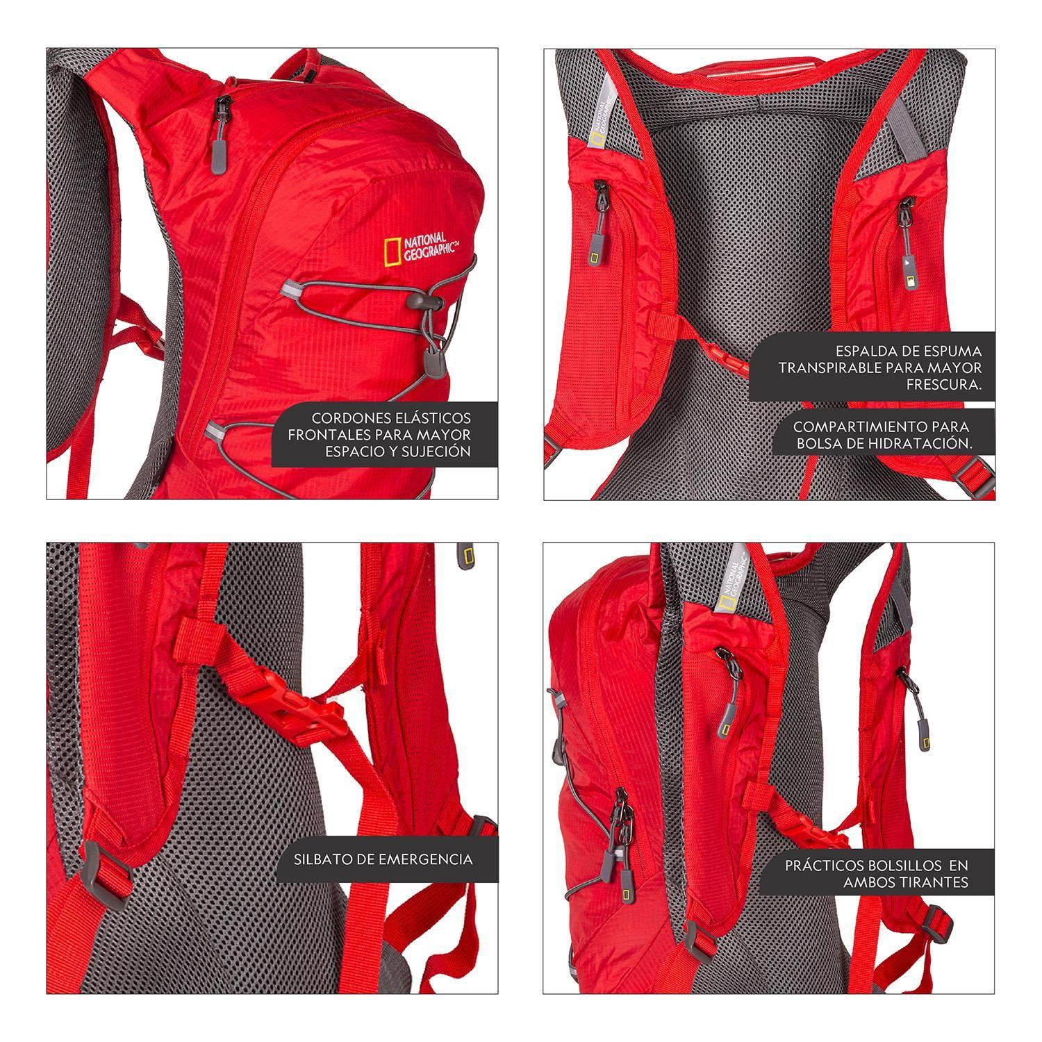 Mochila Hidratación Louise Rojo 11L National Geographic-3