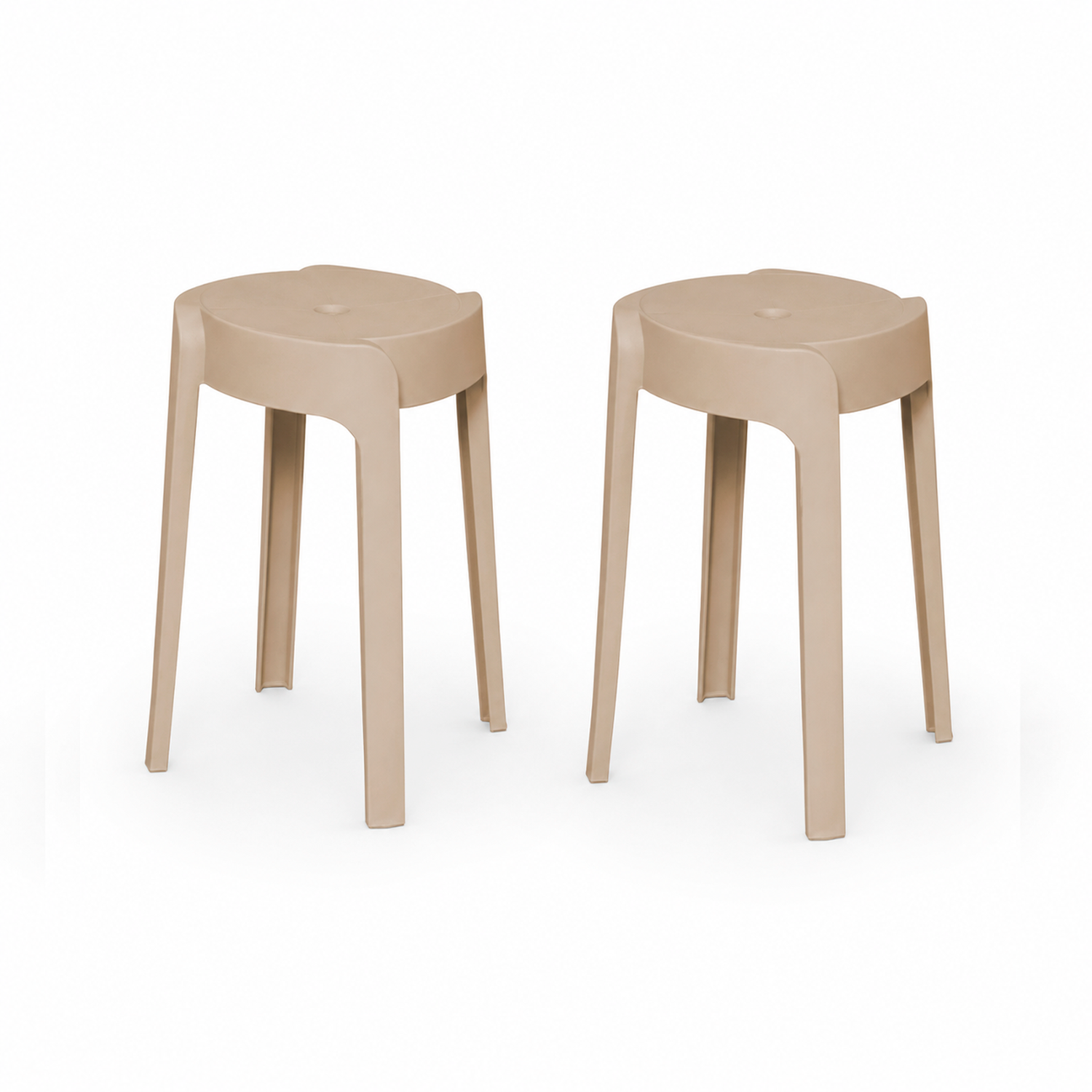 SET 2 Pisos Banco Apilable Deco Valencia Beige Escandinavia 45 cm-0
