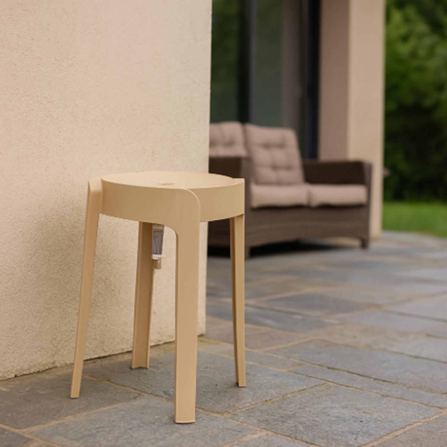 SET 2 Pisos Banco Apilable Deco Valencia Beige Escandinavia 45 cm-2