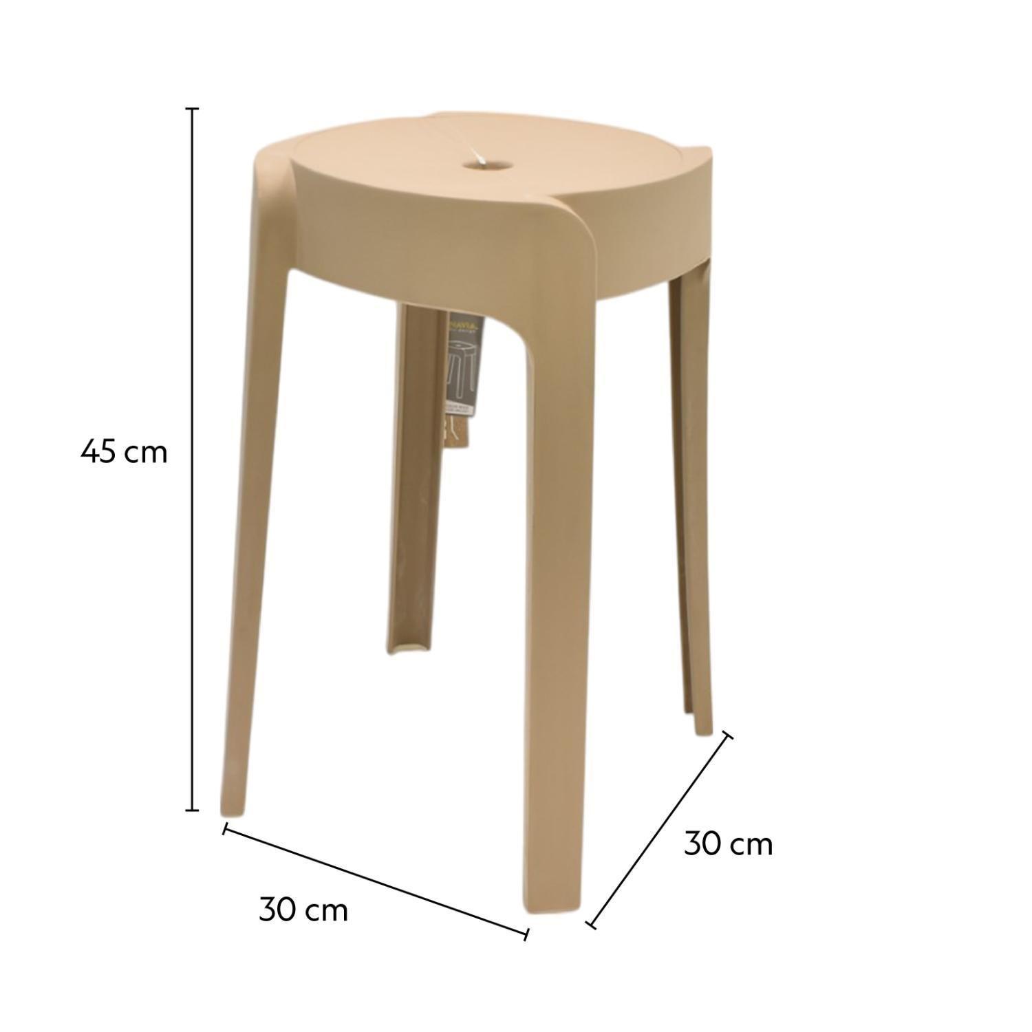 SET 2 Pisos Banco Apilable Deco Valencia Beige Escandinavia 45 cm-5