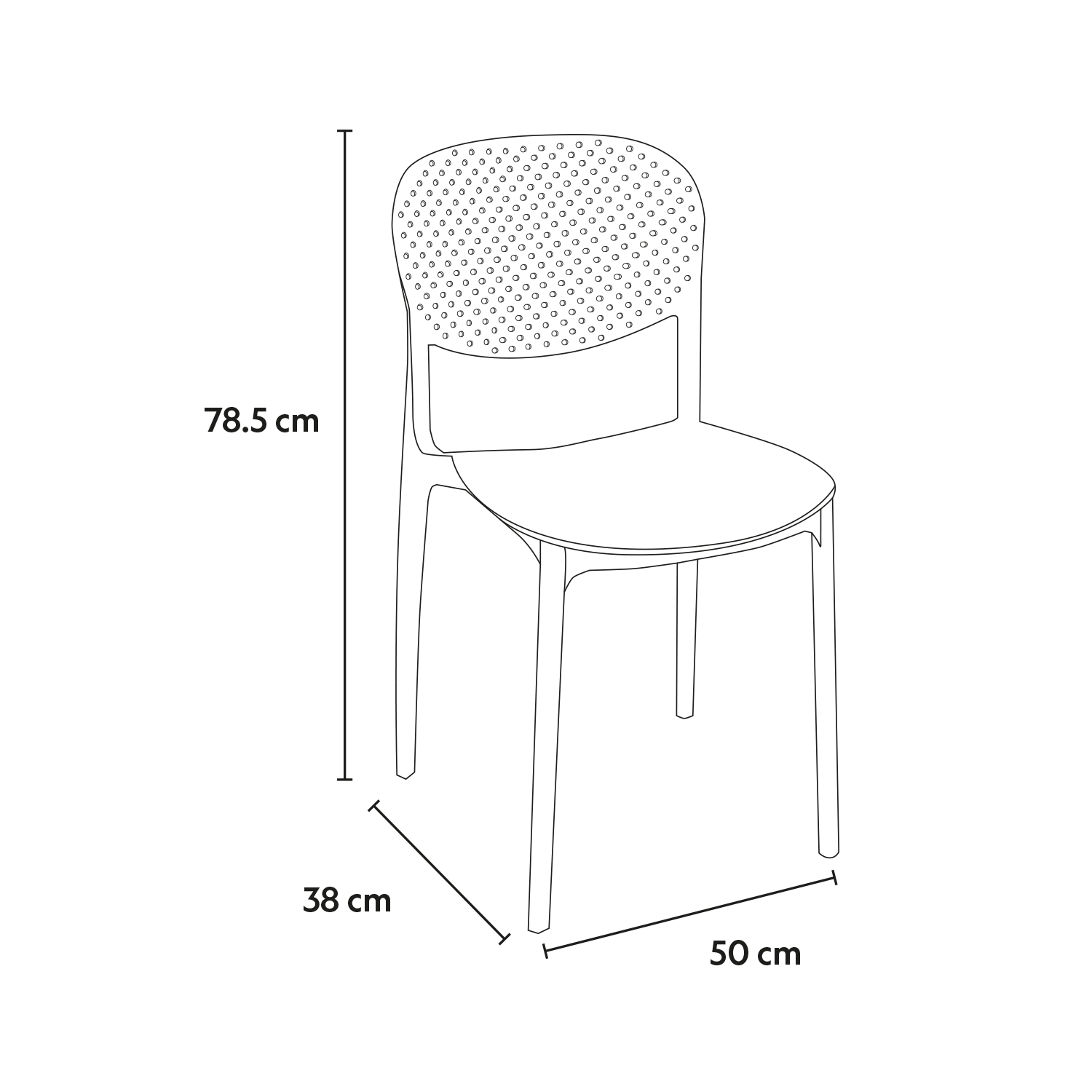 Silla Plástico Apilable Deco Hamburg Blanca Escandinavia-2