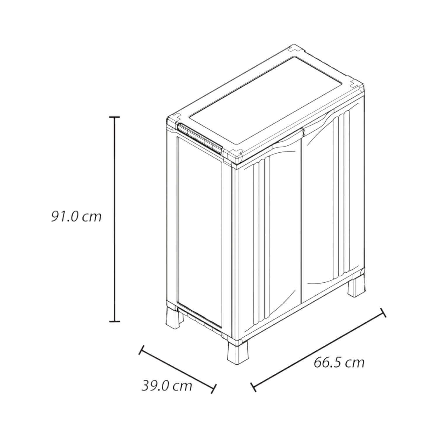 Gabinete Multiuso Plastico Azul 66.5x39x91 Starplast Rimax-2