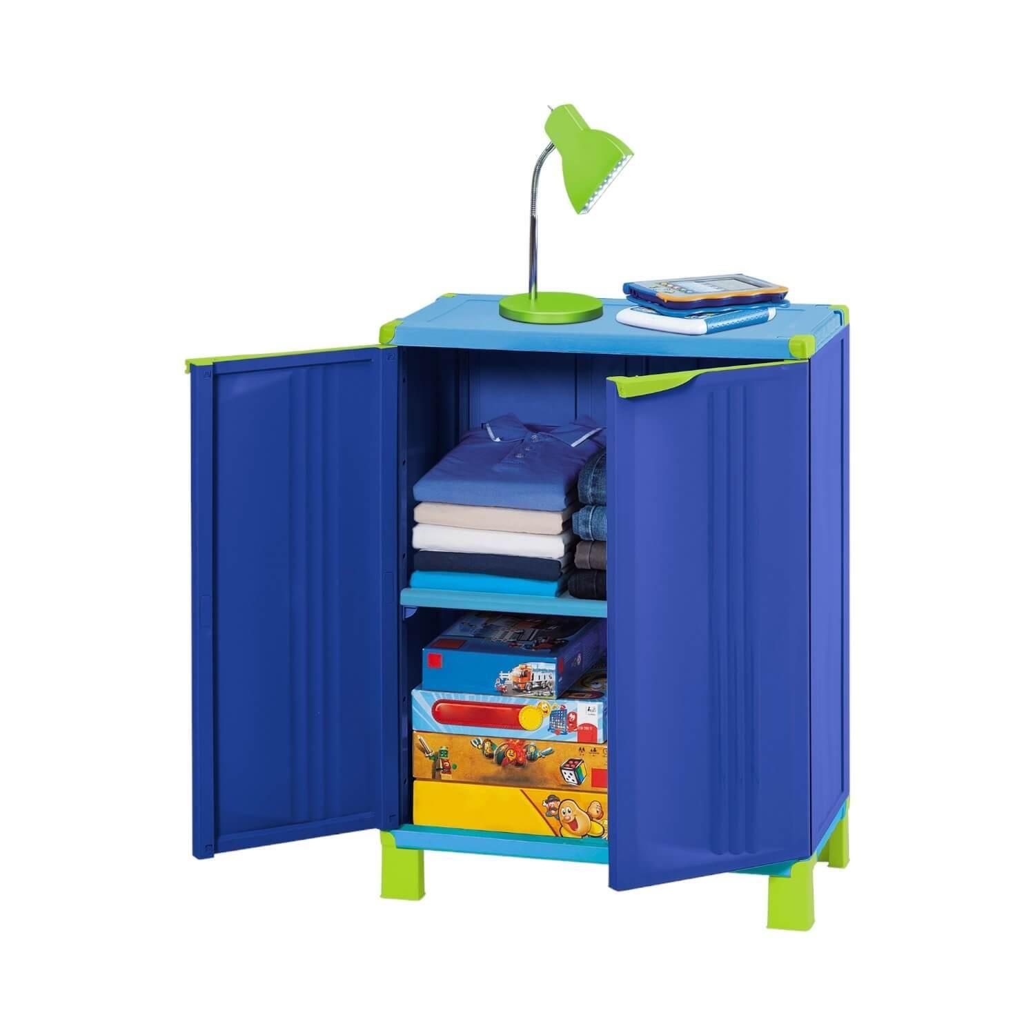 Gabinete Multiuso Plastico Azul 66.5x39x91 Starplast Rimax-4