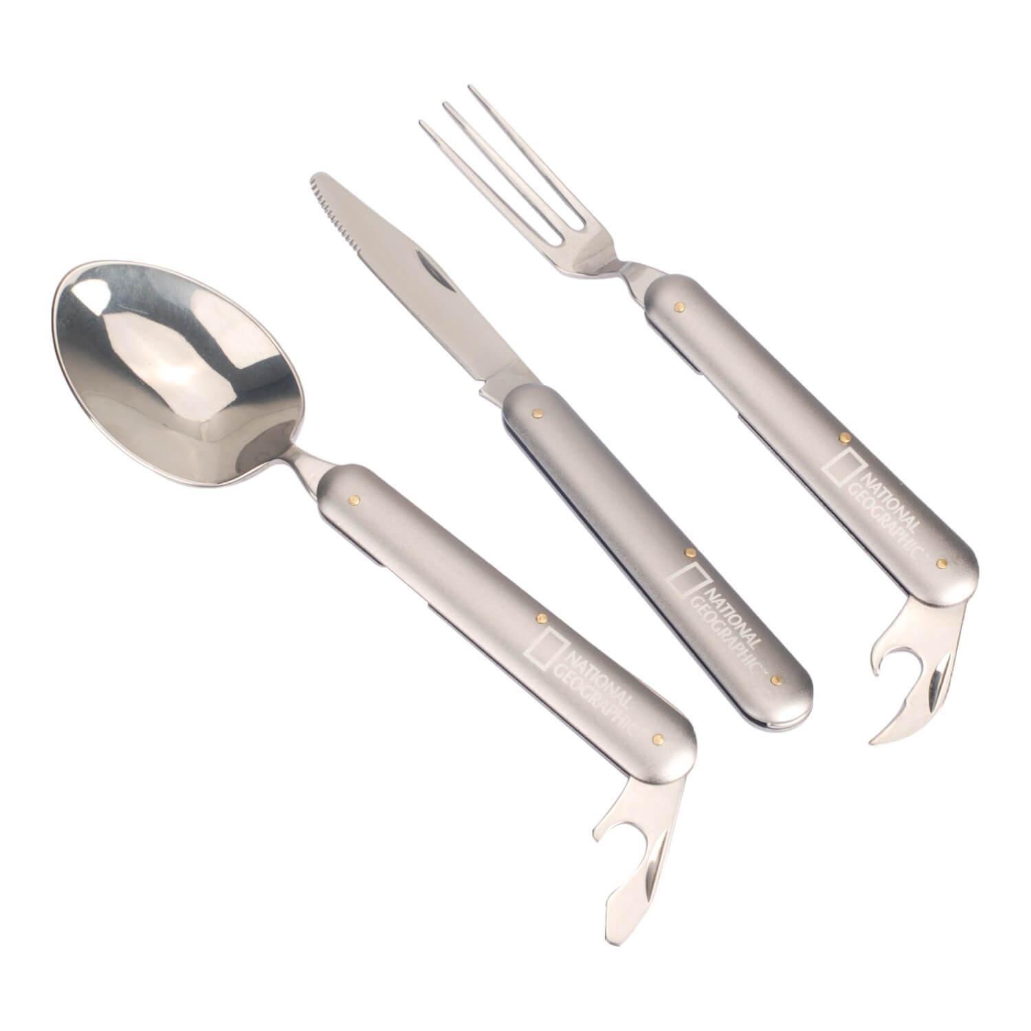 Set Cubiertos De Acero Inox 1 Persona National Geographic-0