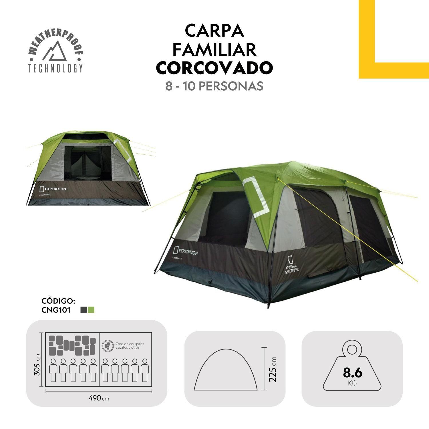 Carpa Camping 10 Personas Corcovado National Geographic-3