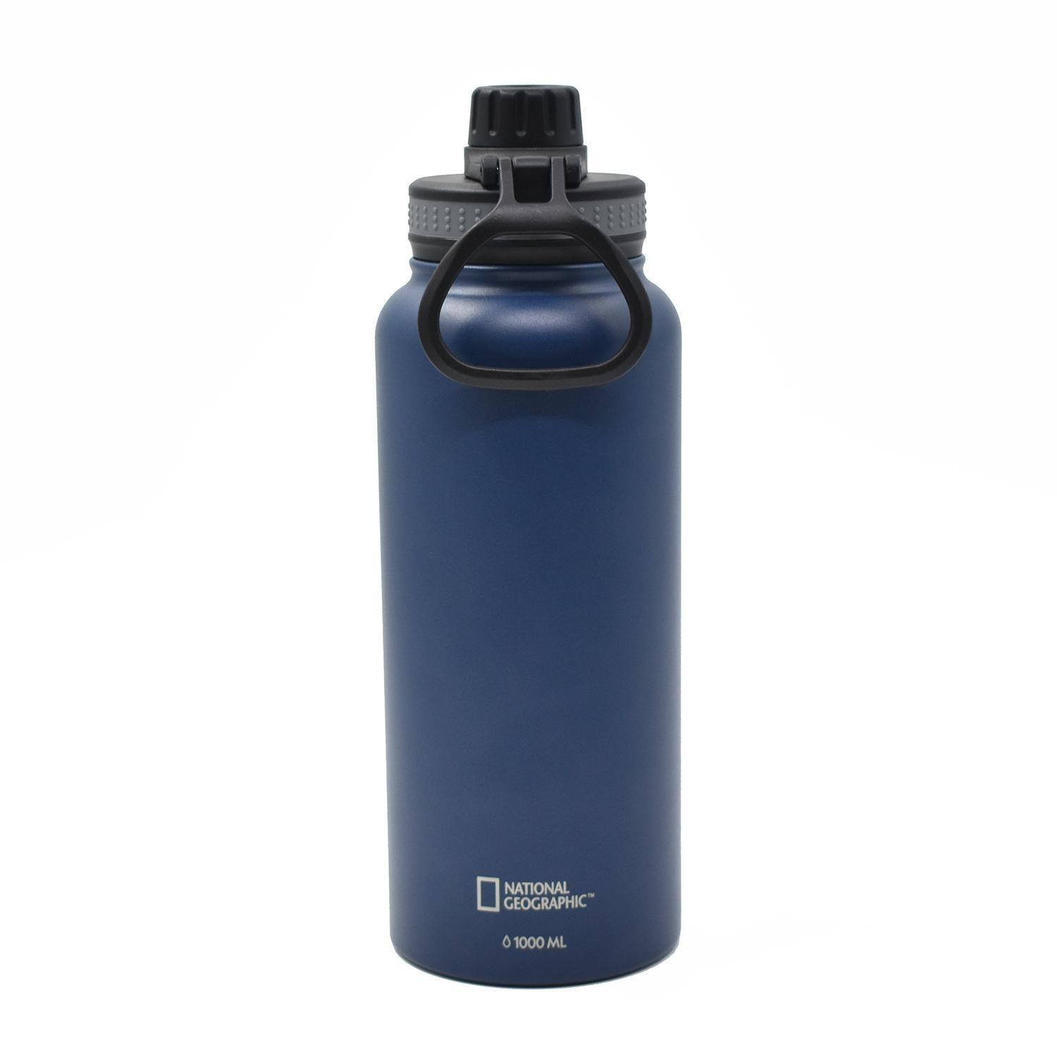 Botella Metálica Térmica Insulada 1lt Azul NatGeo-3