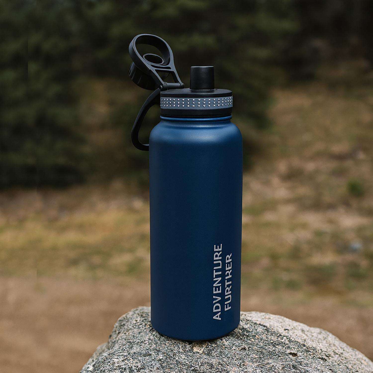 Botella Metálica Térmica Insulada 1lt Azul NatGeo-6