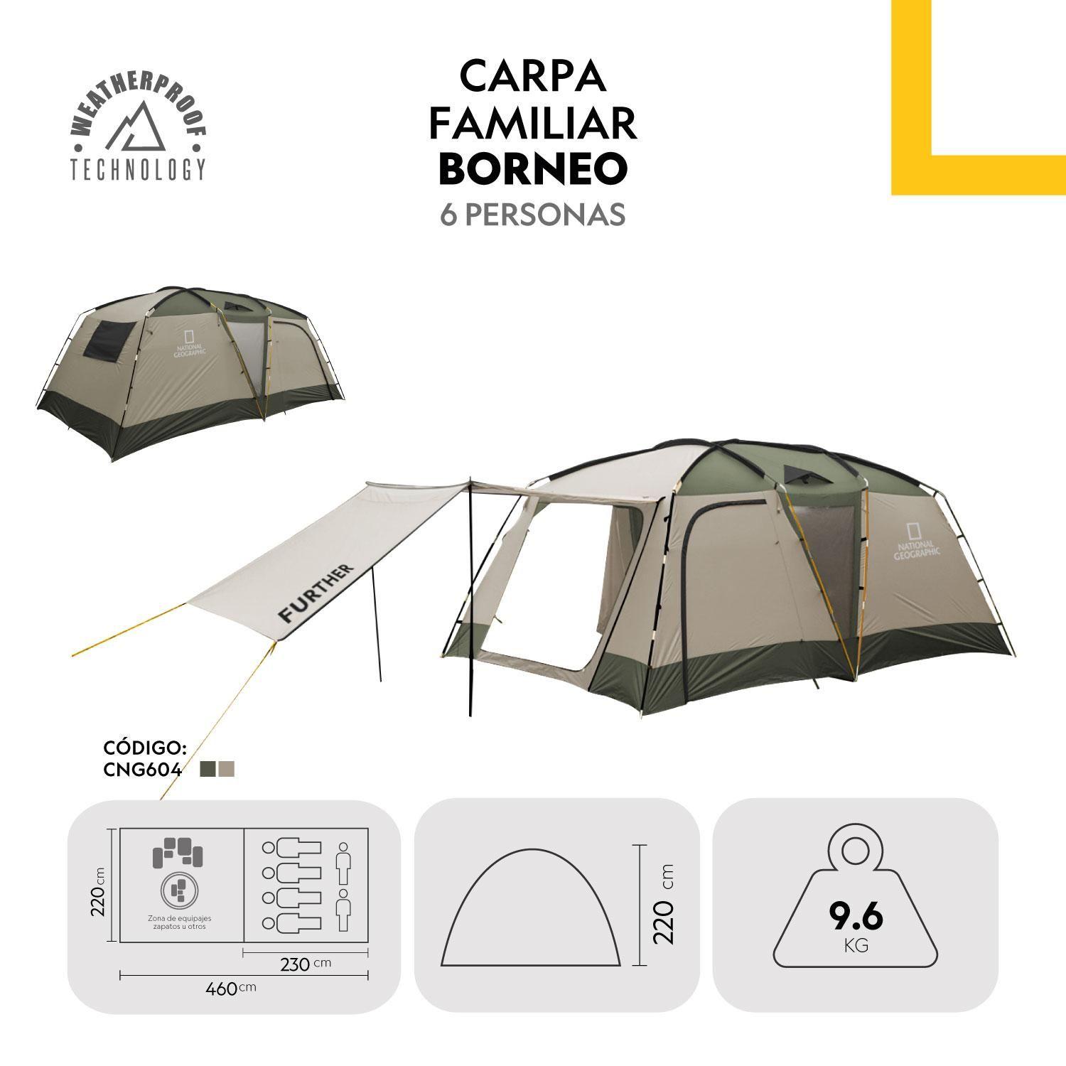Carpa Camping 6 Personas Borneo National Geographic-3