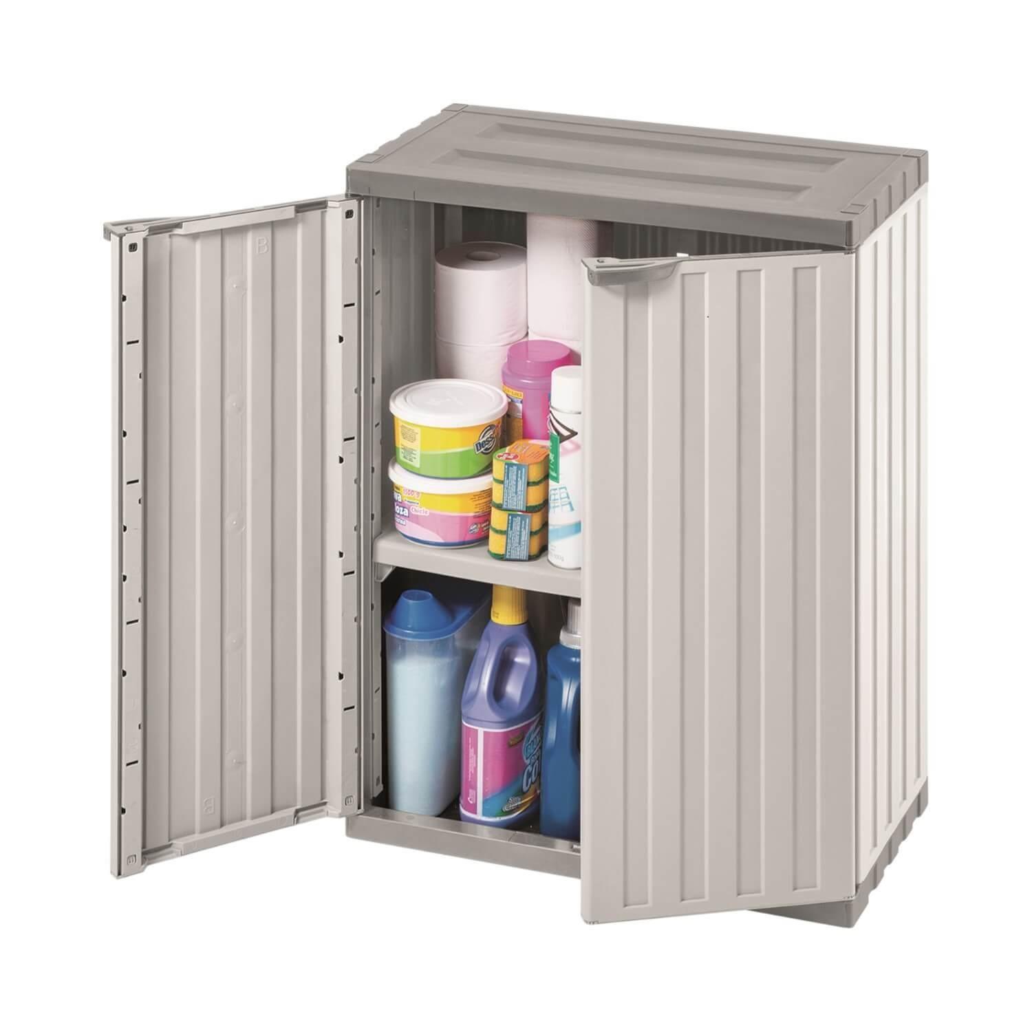 Gabinete Multiuso Plastico Gris 67.6x39x85.5 Starplast Rimax-1