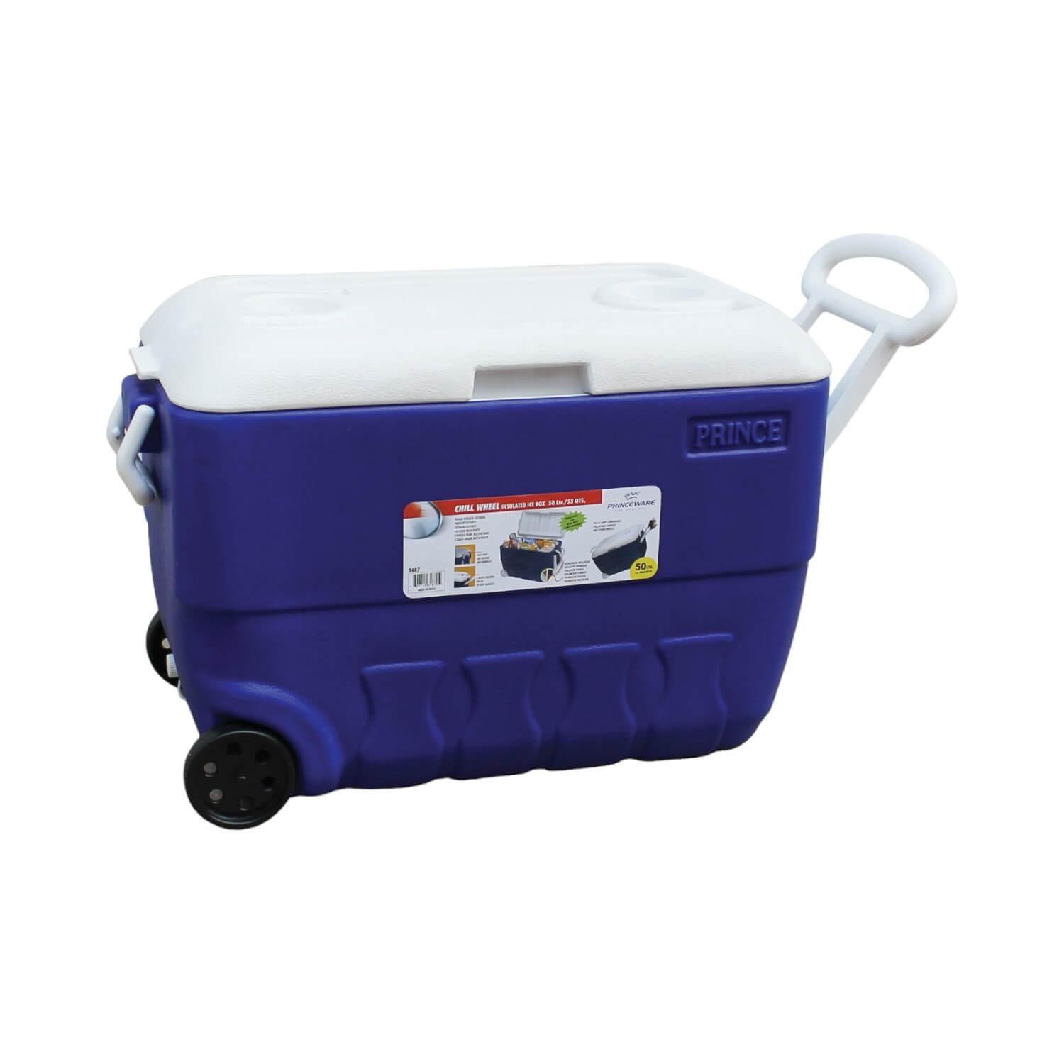 Cooler Roller Con Ruedas New Glacier 50 Litros Princeware-0