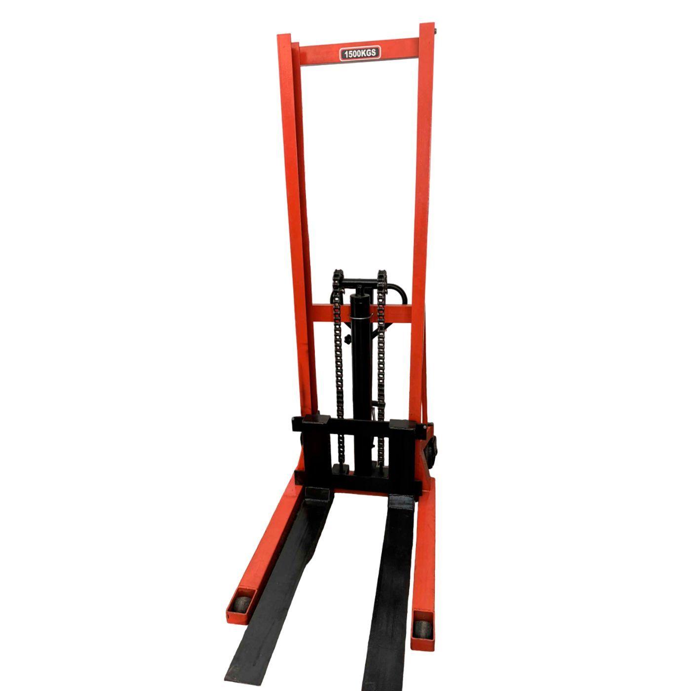 Apilador elevador manual horquilla para 1500 kgs y altura 1,60 mts-2