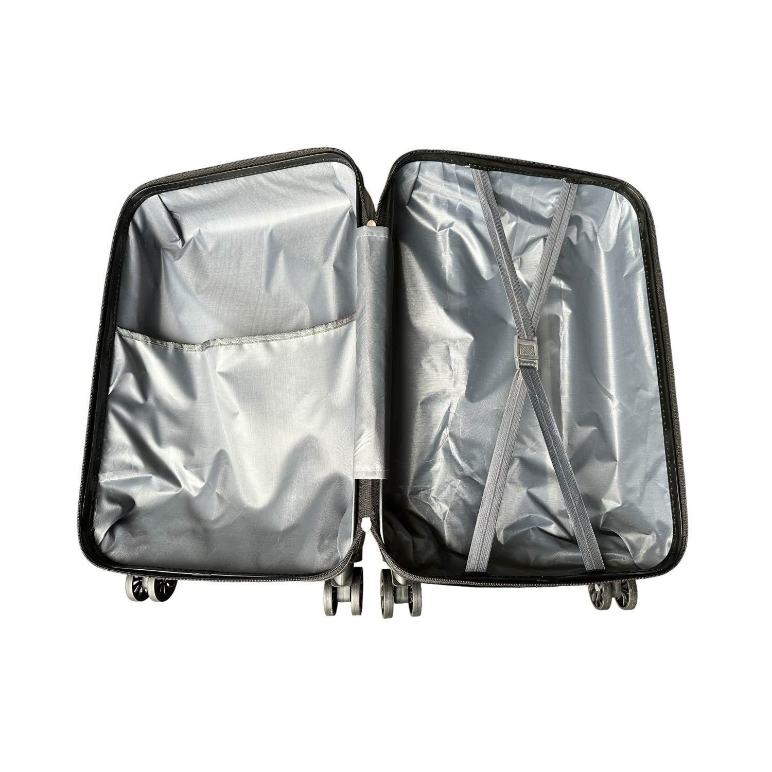 Maleta de viaje Carry on cabina gris, con clave-2