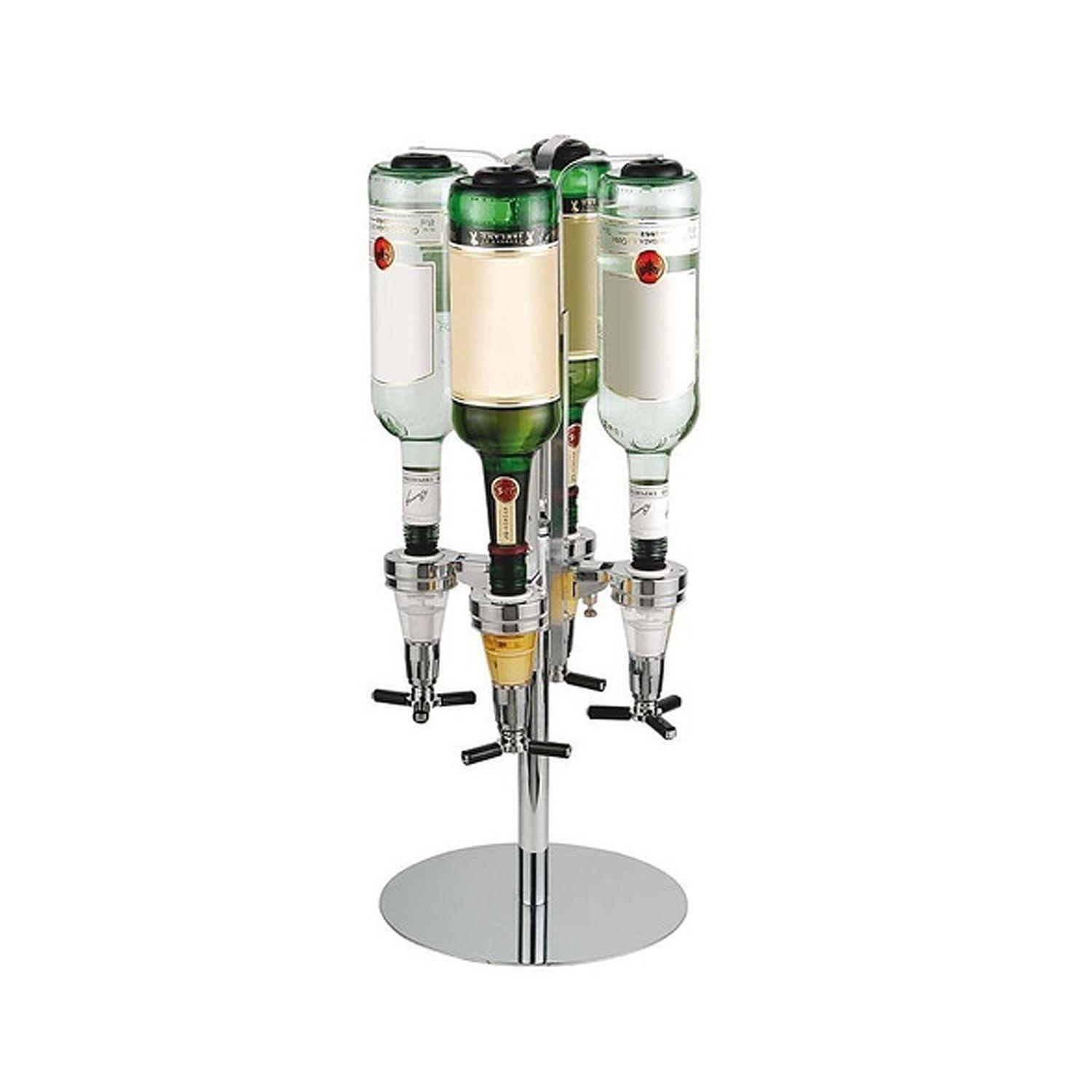 Dosificador de tragos 4 botellas plateado-2