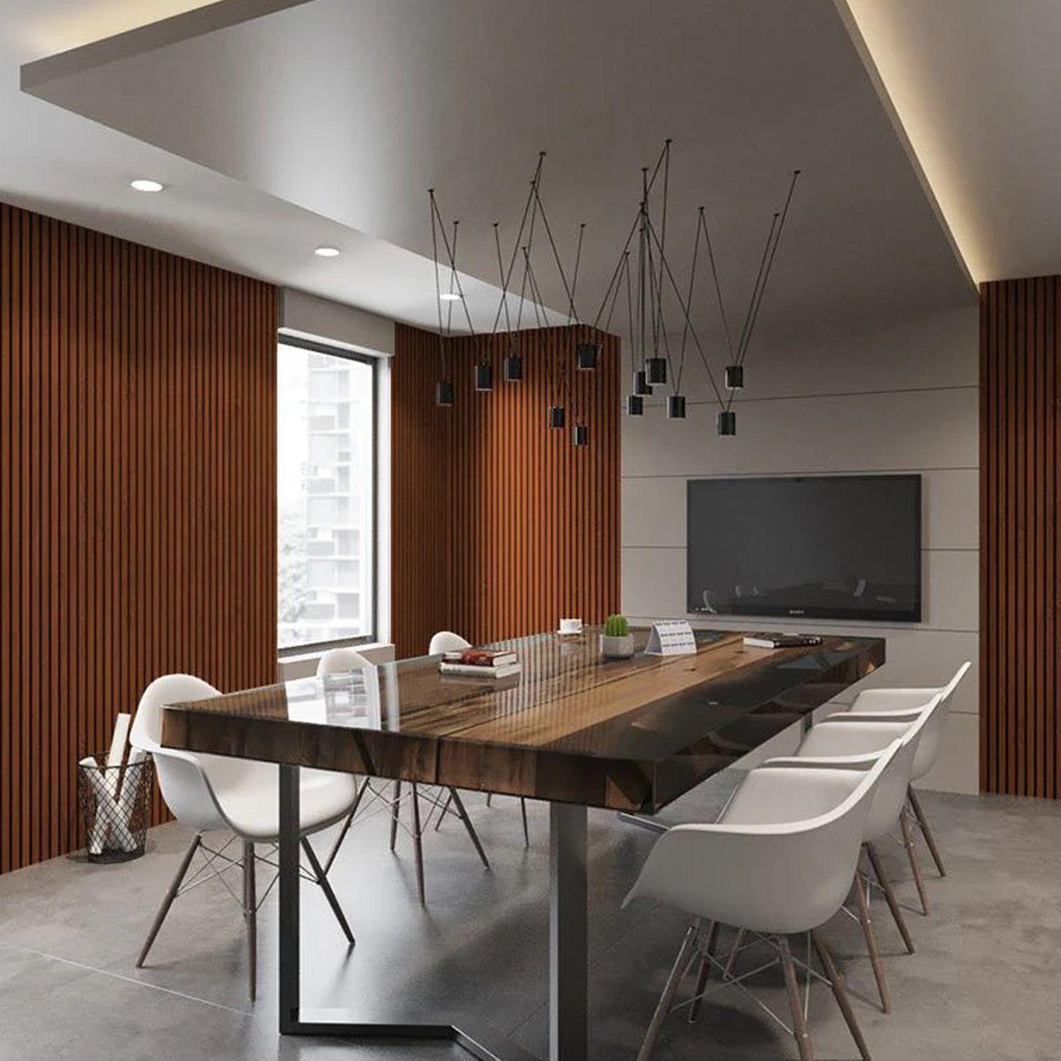 Revestimiento pared interior exterior Pvc color Caoba 6 5 mts2 2 90 mt de alto-0