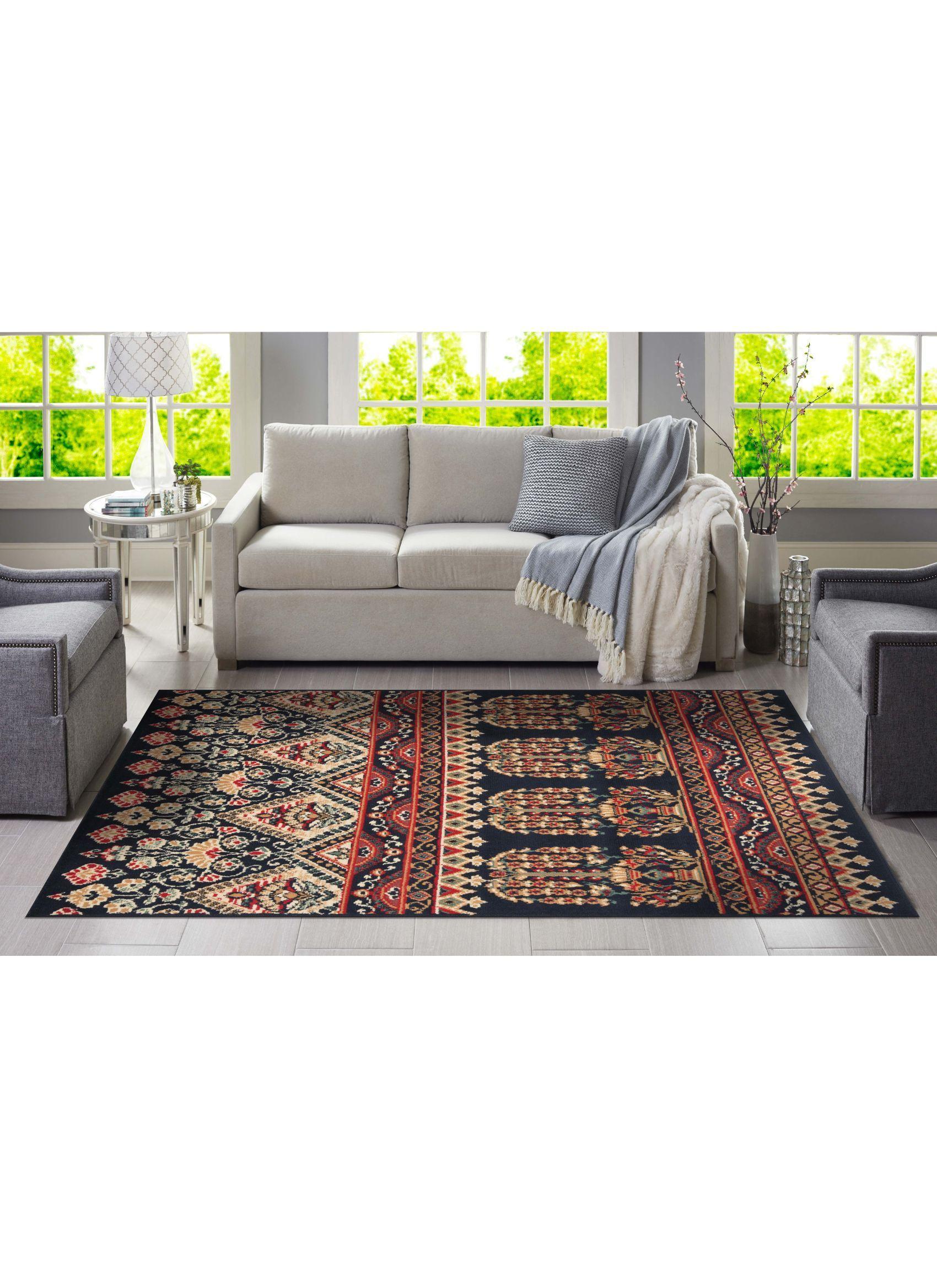 Alfombra Margarita Negro 150x200-2