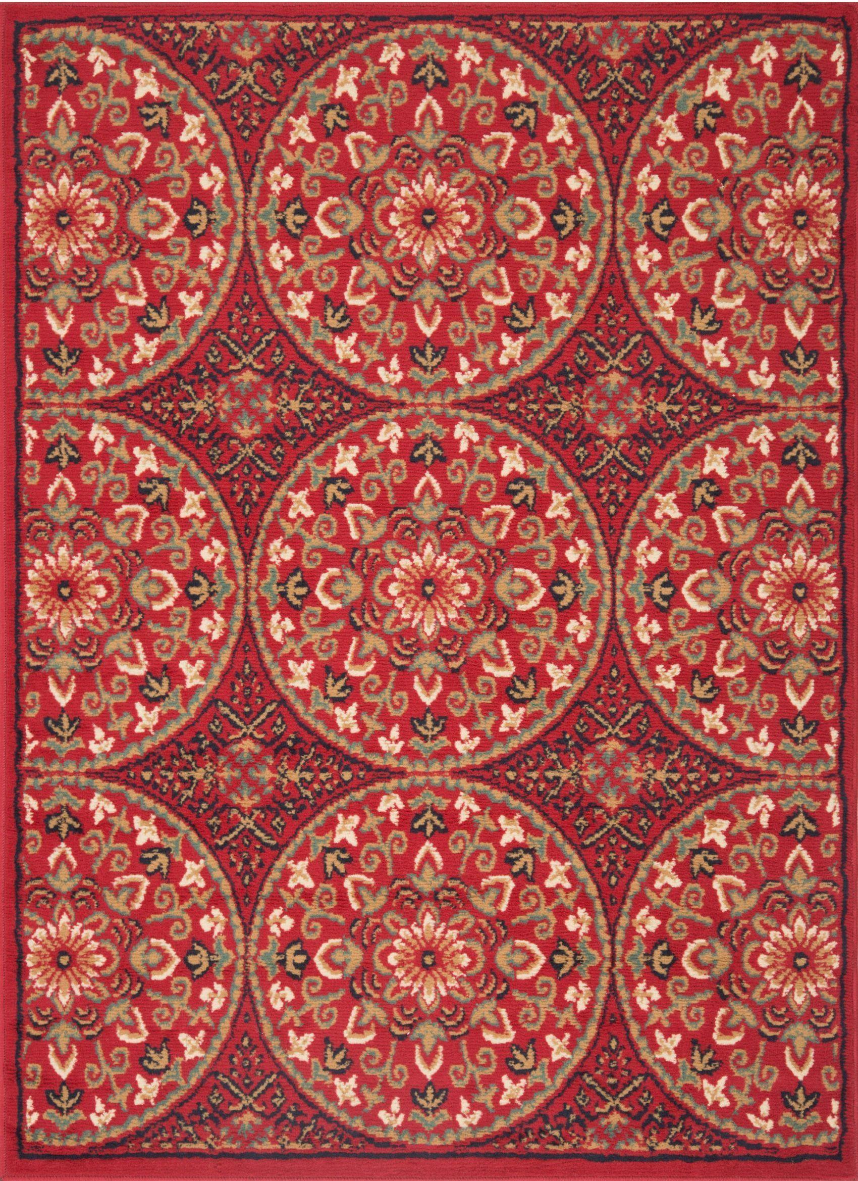 Alfombra Jazmín Rojo 133x180-1