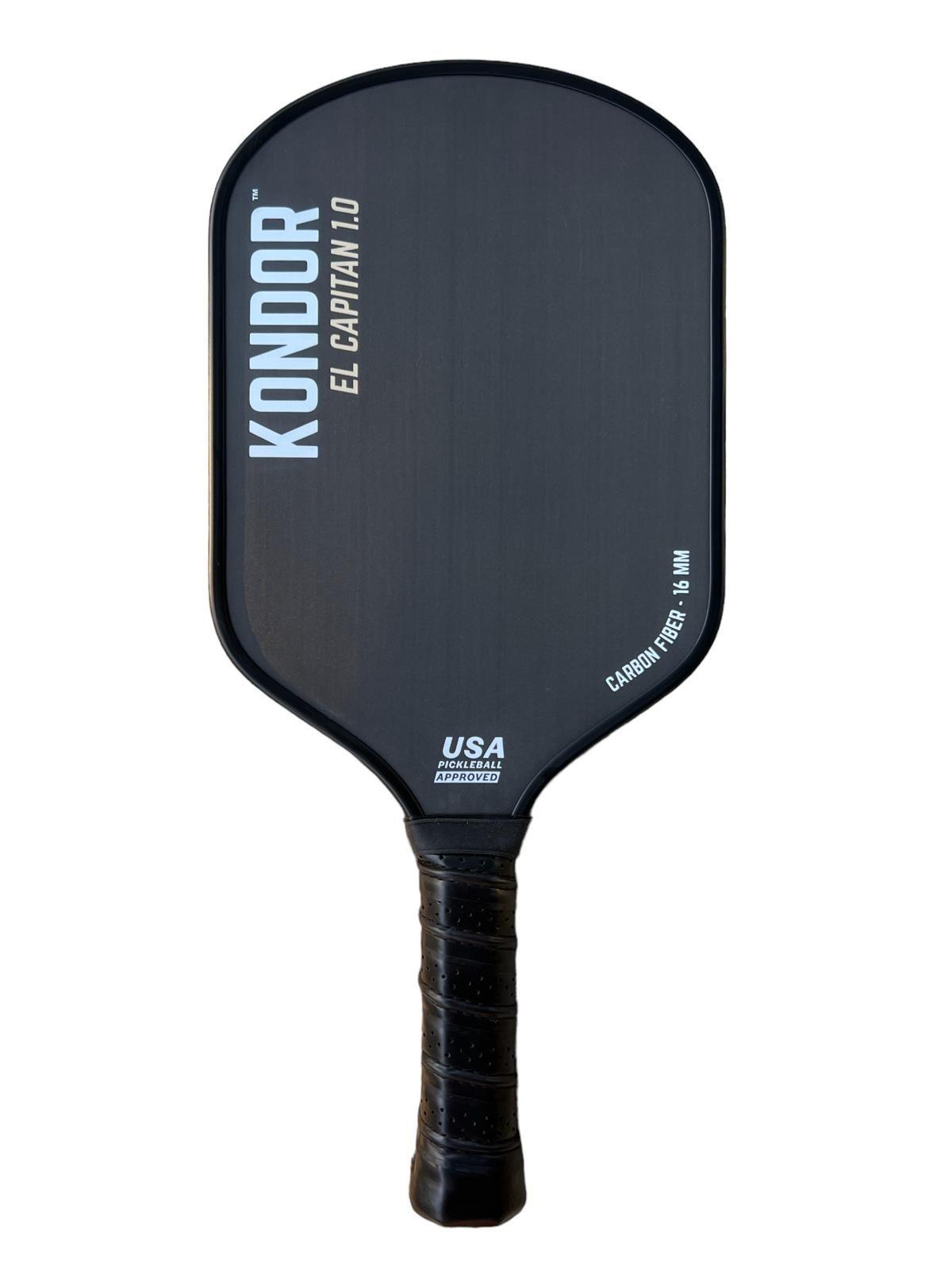 Paleta Pickleball Kondor El Capitan 1 0 Raw Carbon Pro Nivel Pro 230g-0