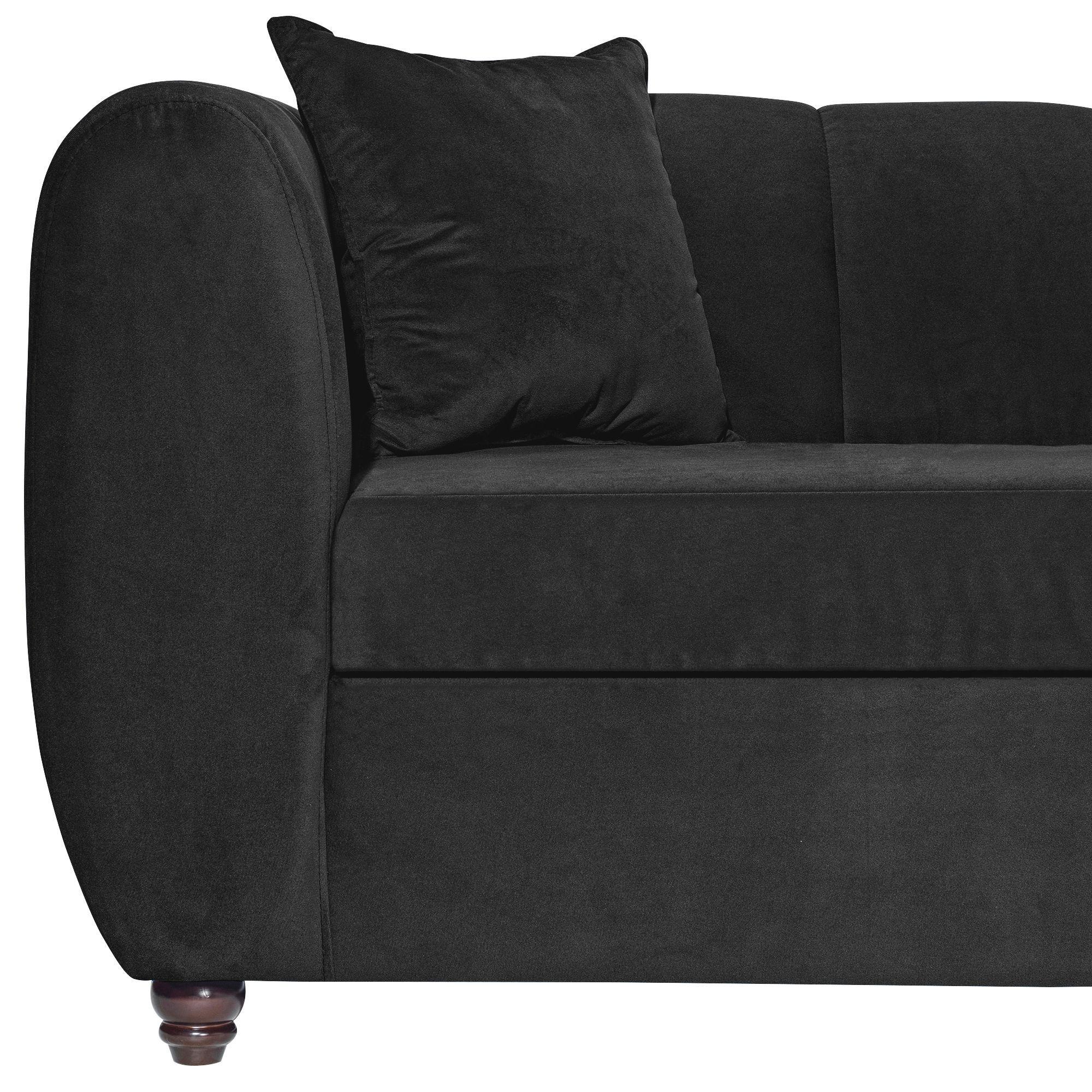 Sofá Italia Negro 3 Cuerpos -2