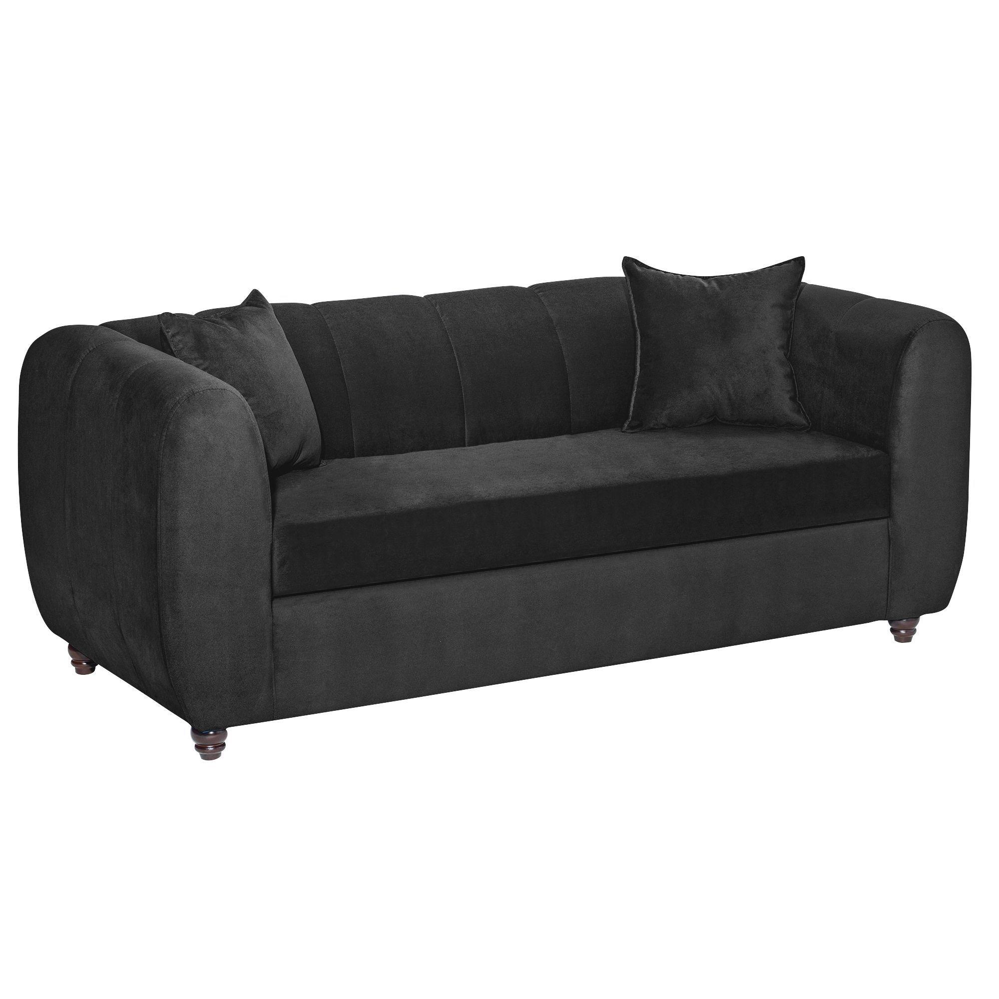 Sofá Italia Negro 3 Cuerpos -4