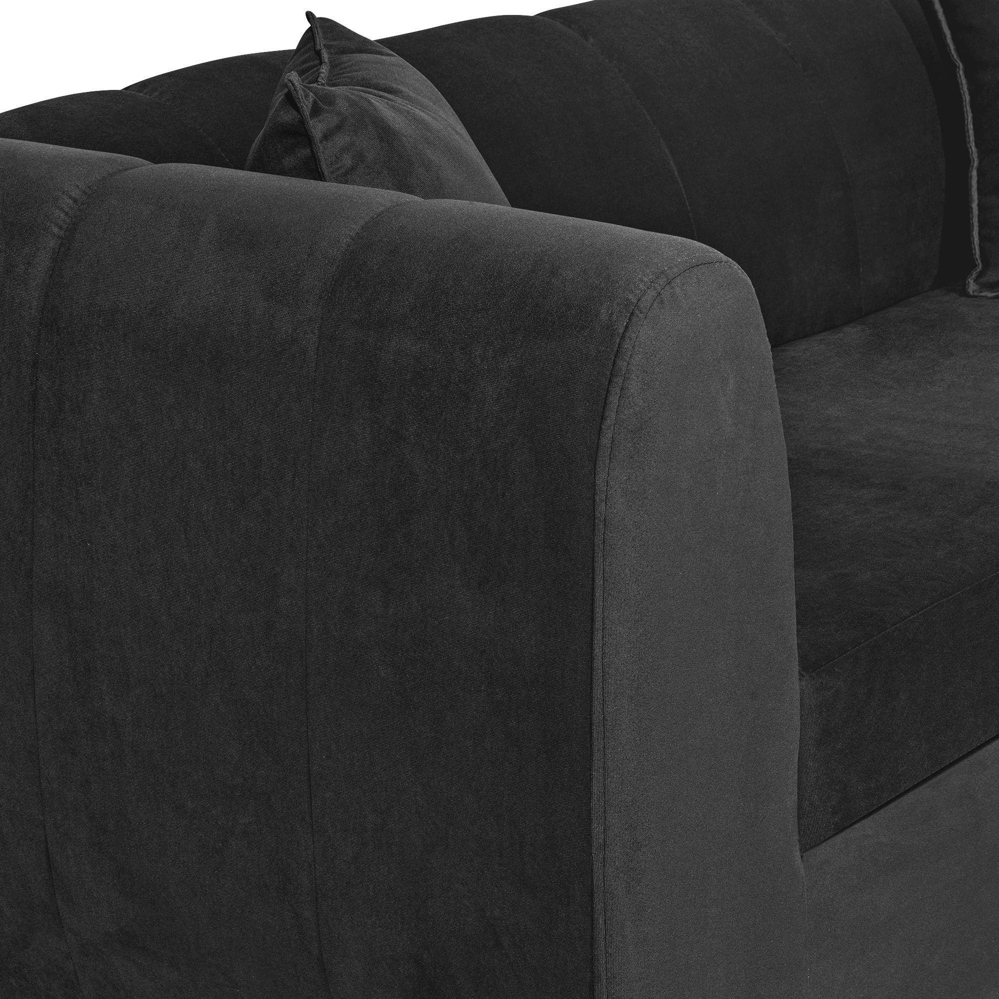 Sofá Italia Negro 3 Cuerpos -3