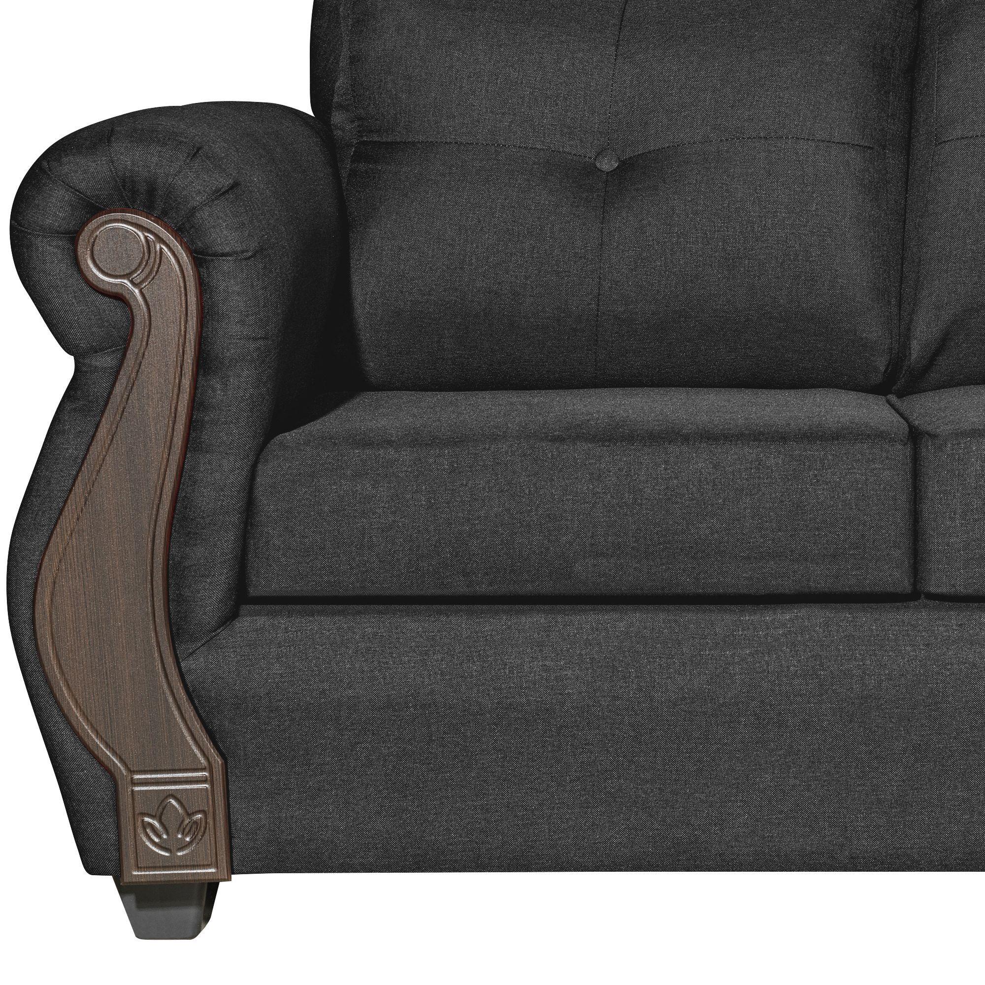 Sofá Seccional Pellaifa Negro 3-2 Cuerpos-2