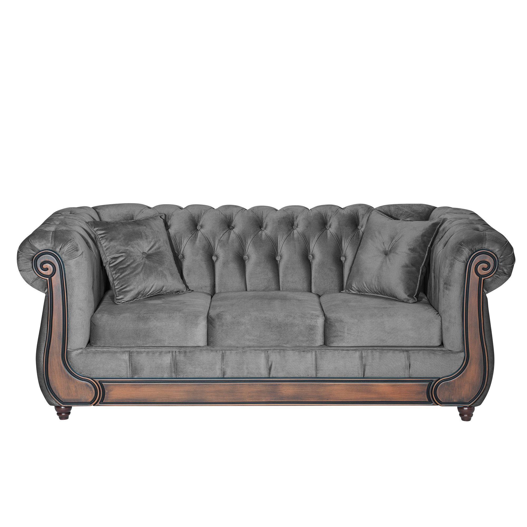 Sofá Paris Gris 3 Cuerpos-0