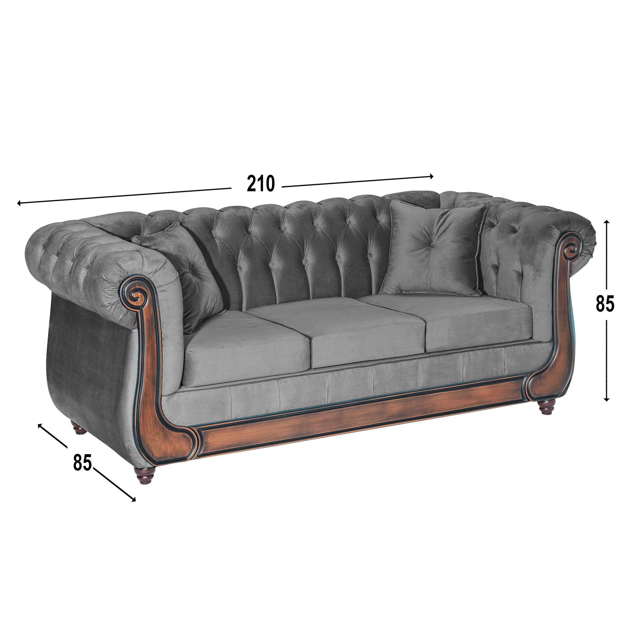 Sofá Paris Gris 3 Cuerpos-1