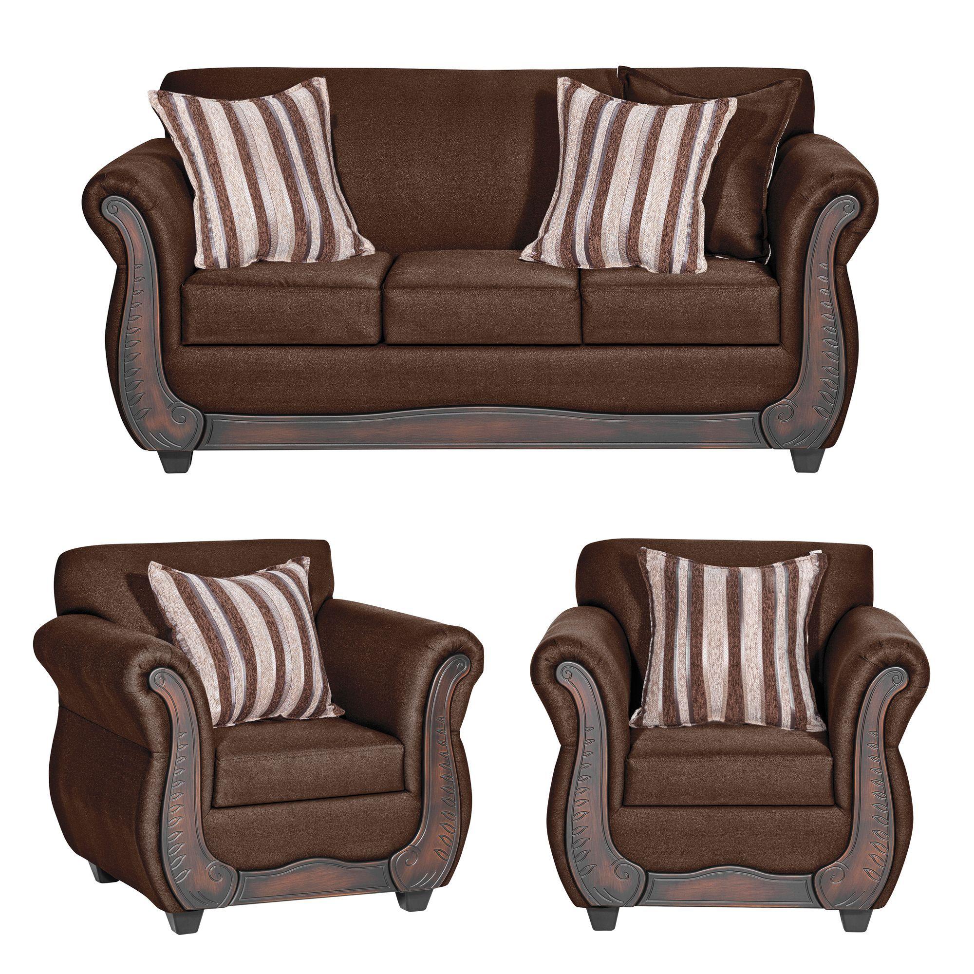 Juego de Living Llanquihue Chocolate 3-1-1 Cuerpos-0