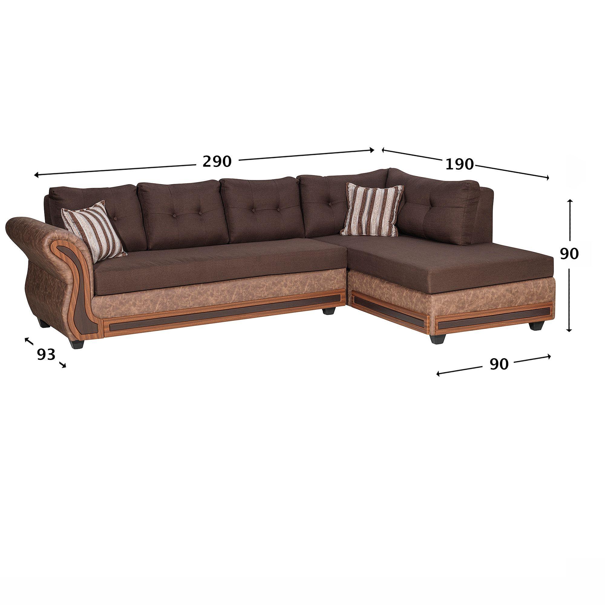 Sofá Seccional Cochamó 3-2 Cuerpos Chocolate-1