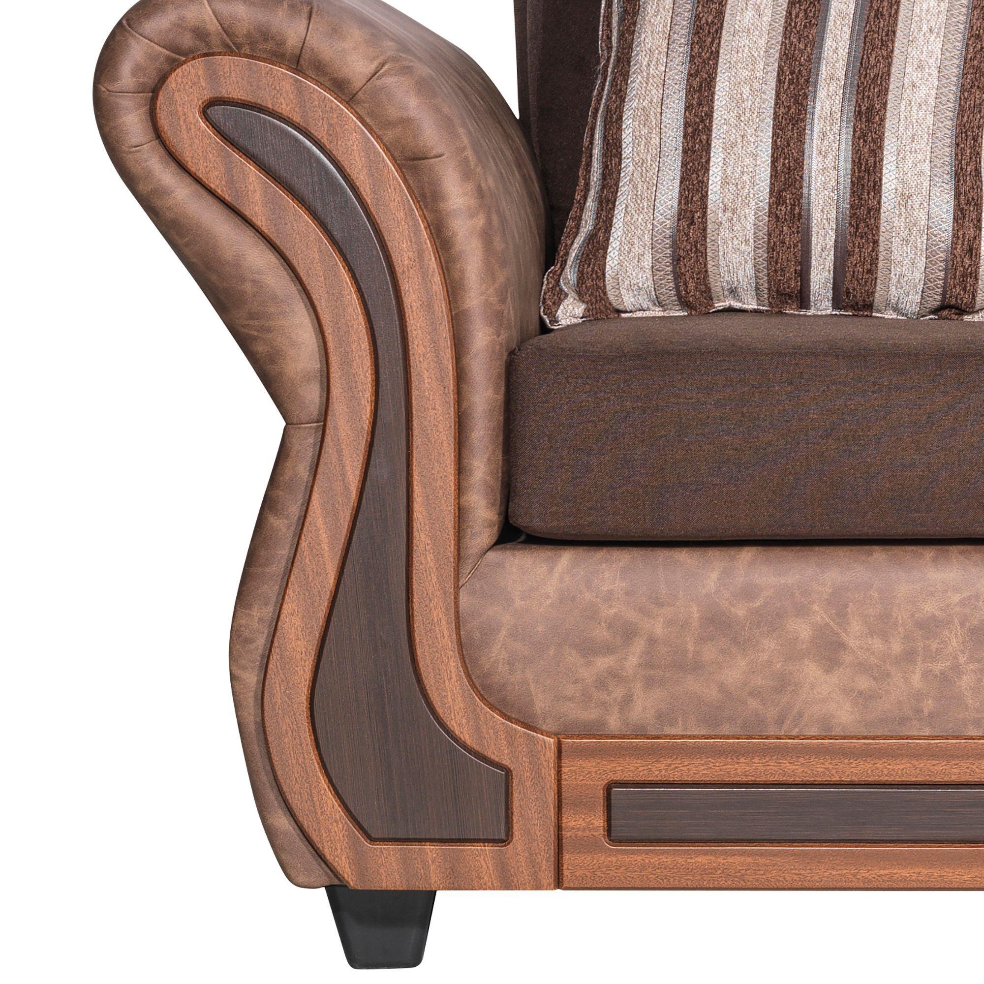 Sofá Seccional Cochamó 3-2 Cuerpos Chocolate-2