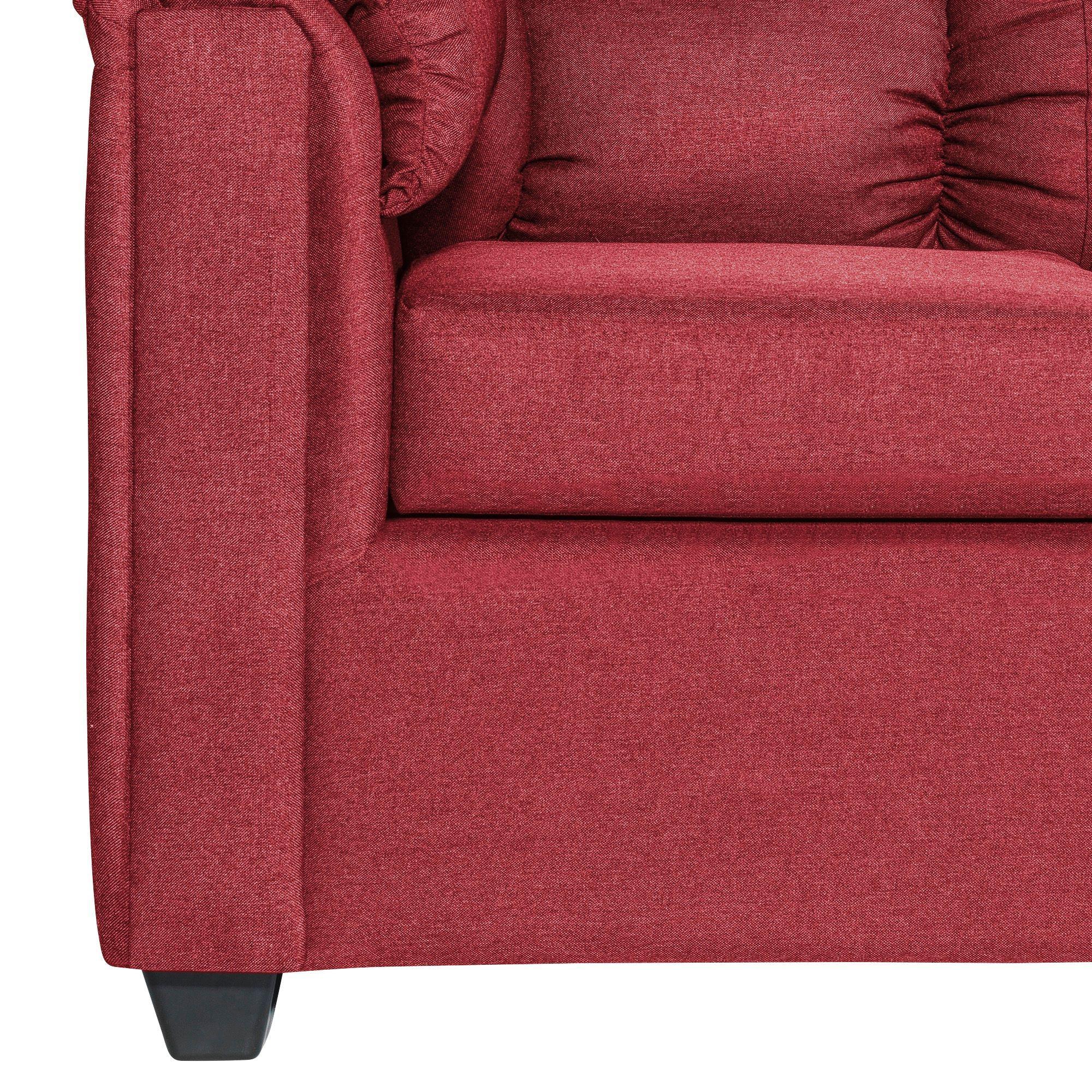 Juego de Living York Burdeo 3-1-1 Cuerpos-3