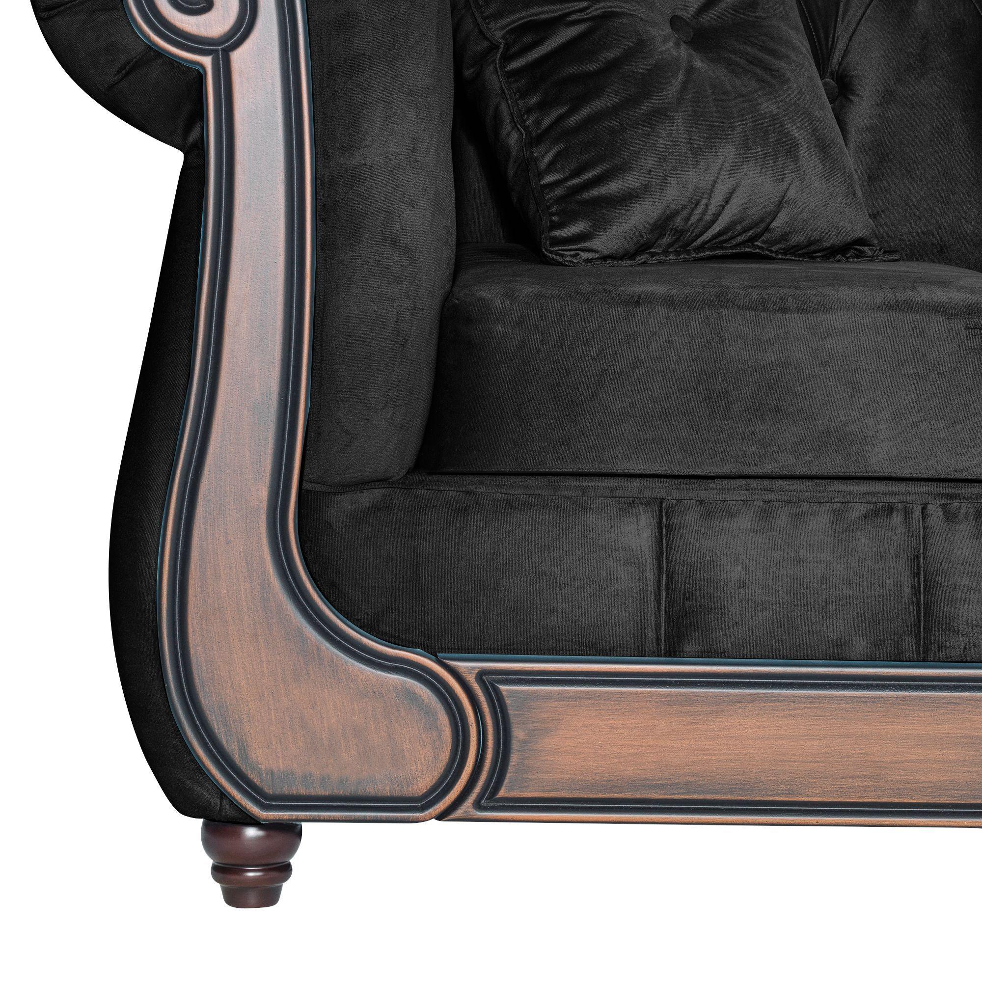 Sofá Paris Negro 3 Cuerpos-2