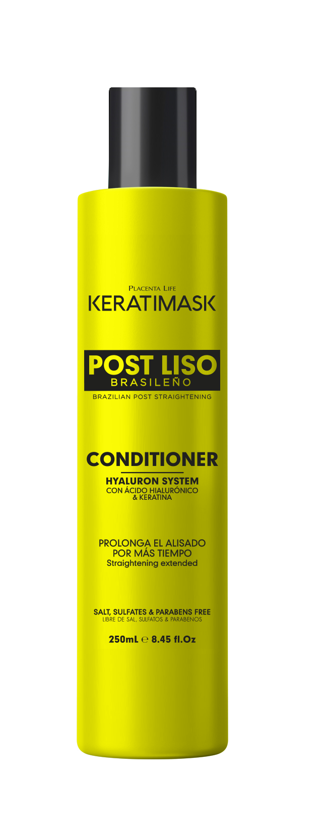 Kit Post Liso Keratimask Shampoo 250ml, Acondicionador 250ml y Termoprotector 50ml-2