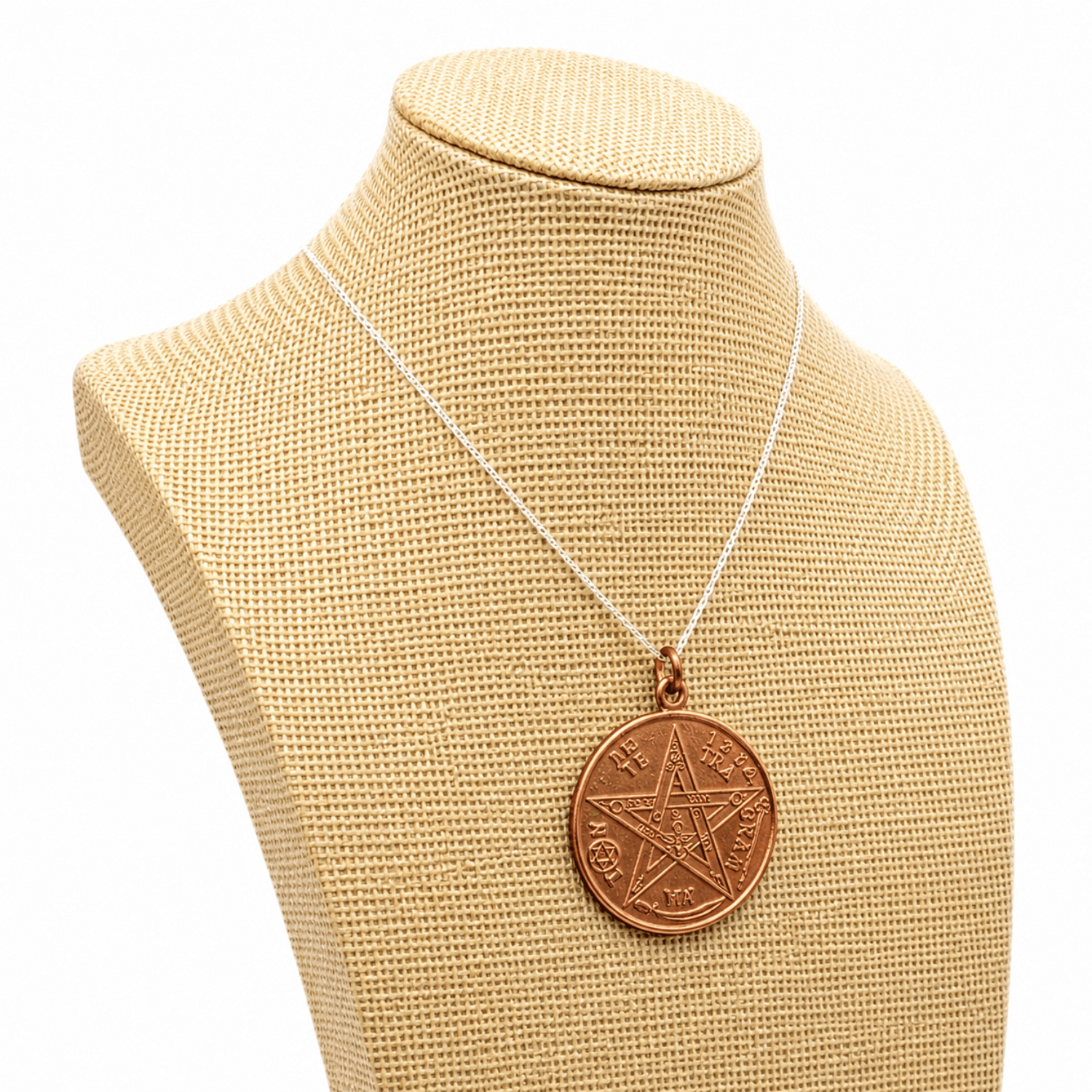 Collar Tetragramaton de Cobre con Cadena Plata 925 Protecci n Espiritual-5