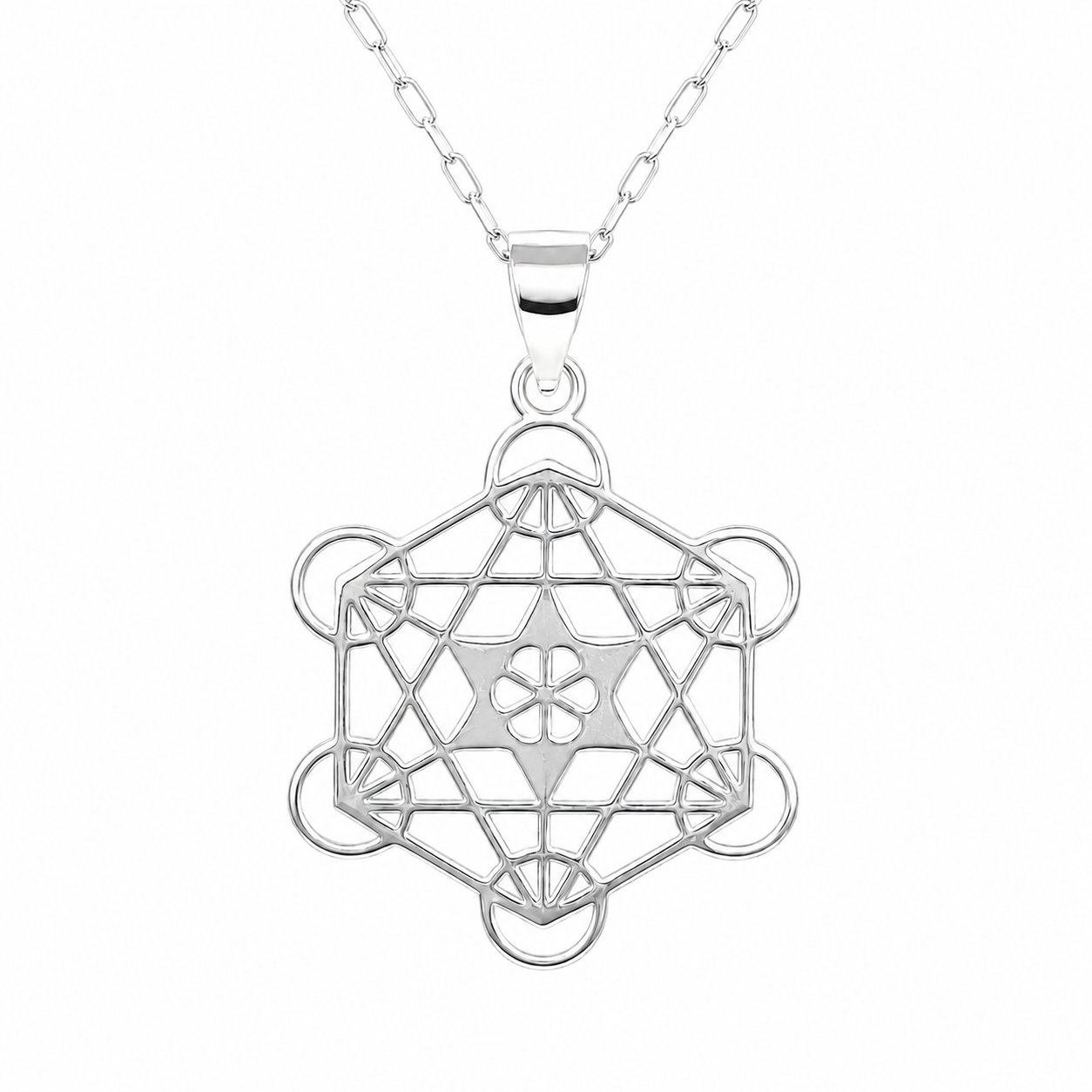 Collar Cubo Metatr n de Plata Conexi n Divina-0