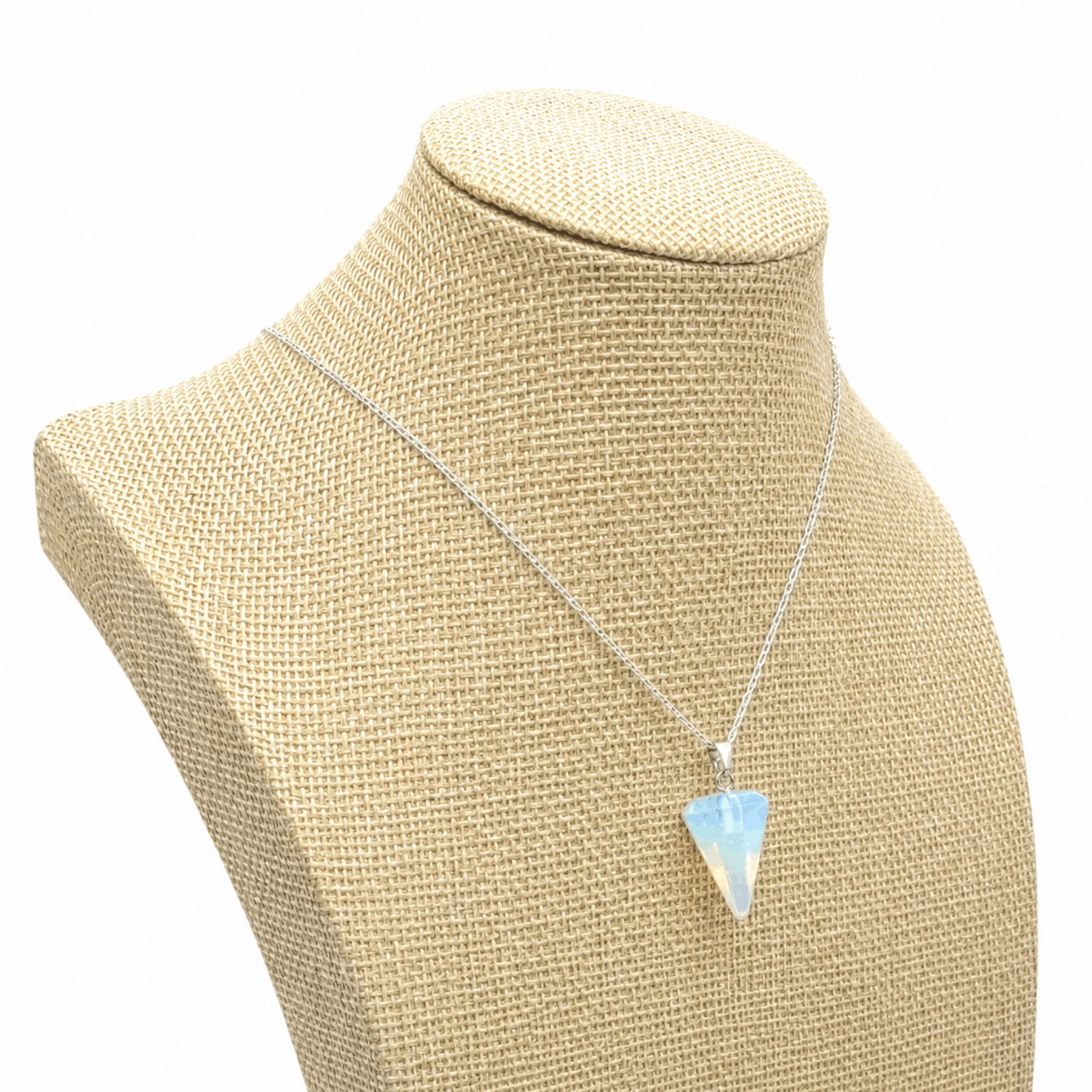Collar P ndulo Piedra Luna Opalina Cadena Plata 925-5