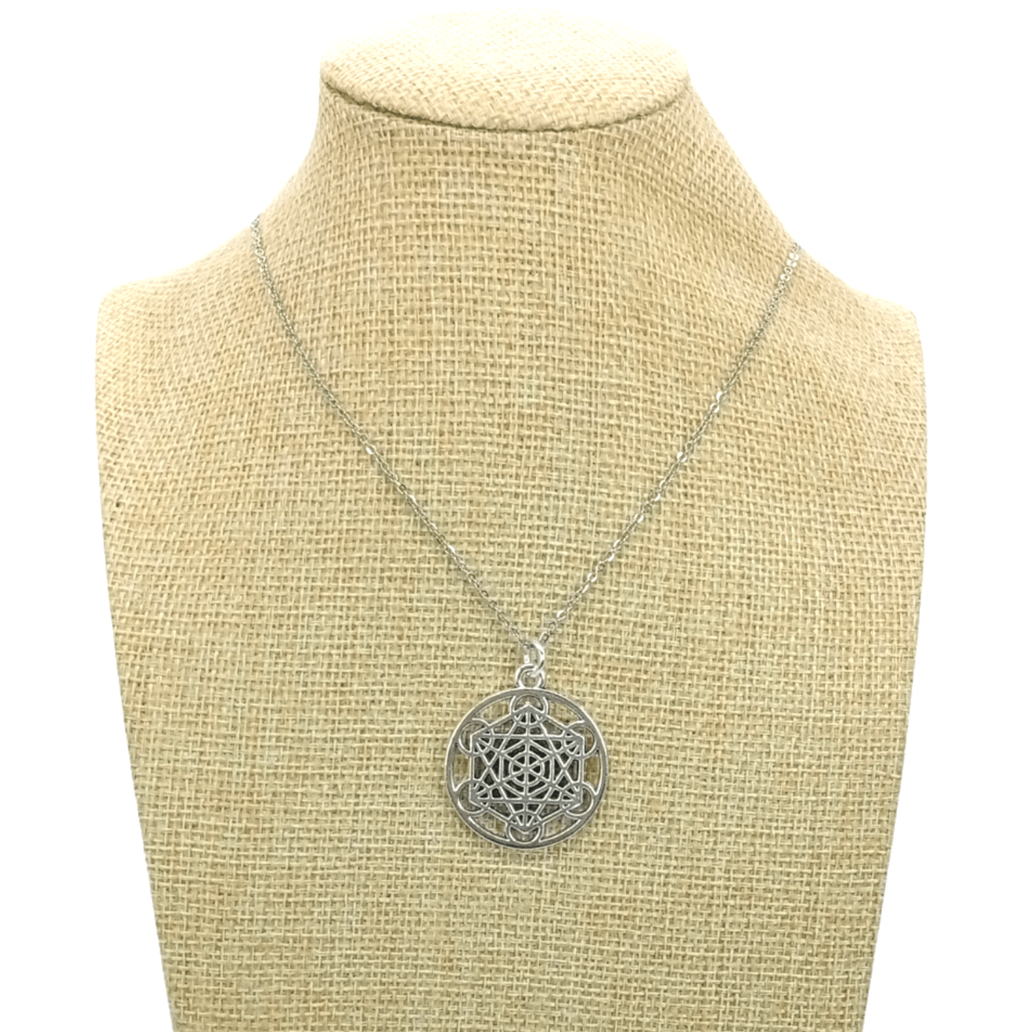 Collar Cubo Metatron Geometria Sagrada Acero Inoxidable-7