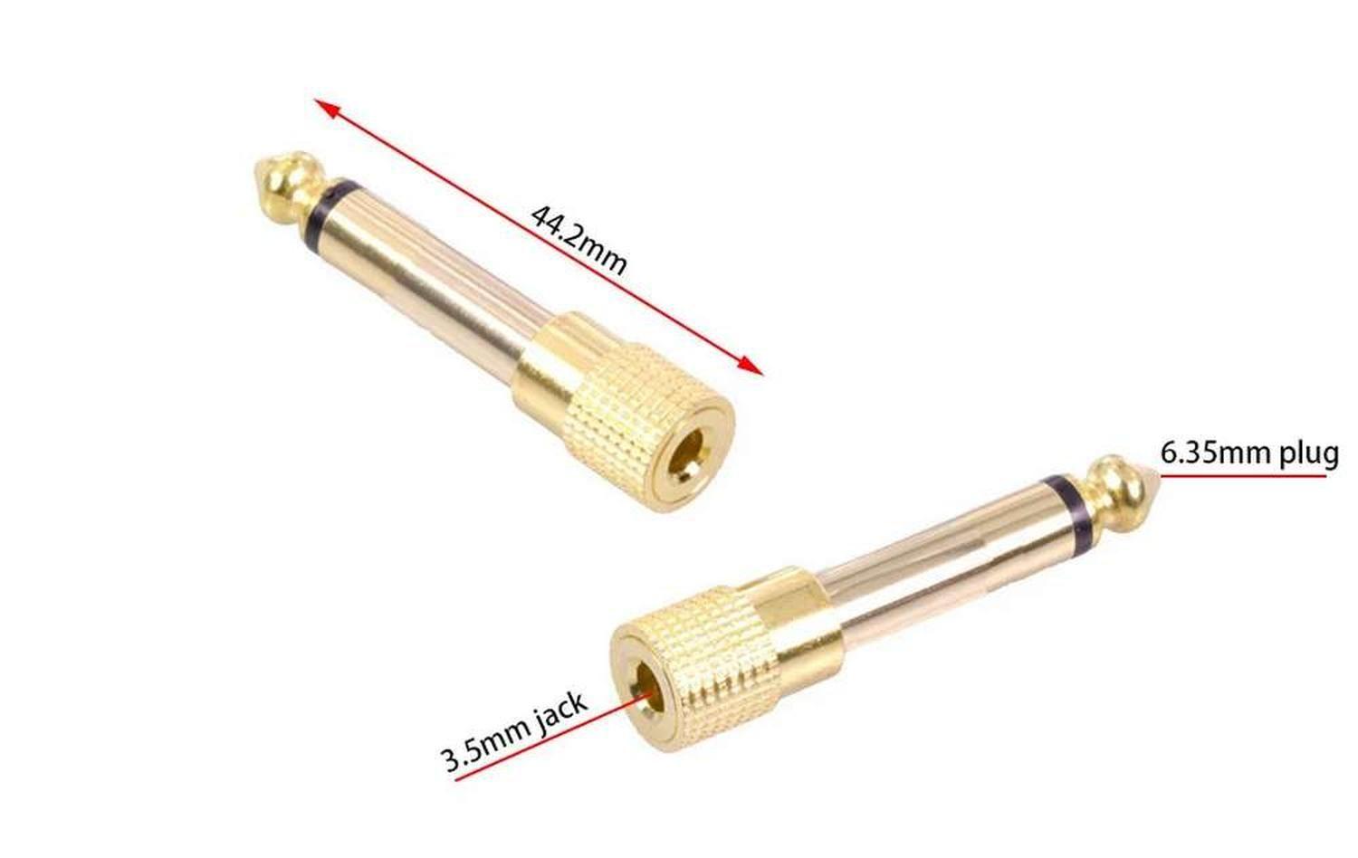 Adaptador Audio Plug Jack Metalico 3.5Mm A 6.3Mm (6.5mm)-1