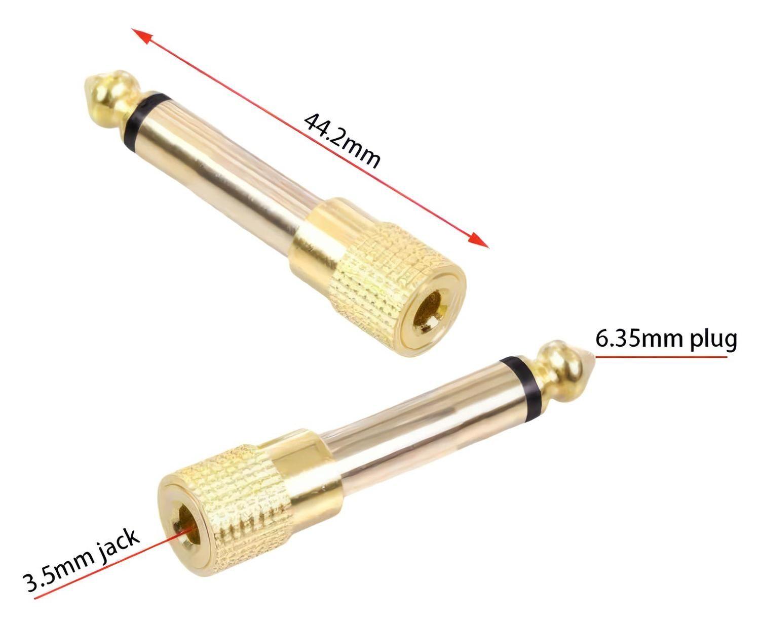 Adaptador Audio Plug Jack Metalico 3.5Mm A 6.3Mm (6.5mm)-4