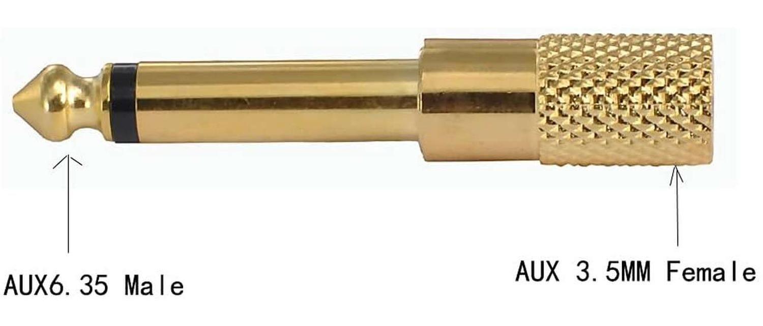 Adaptador Audio Plug Jack Metalico 3.5Mm A 6.3Mm (6.5mm)-3