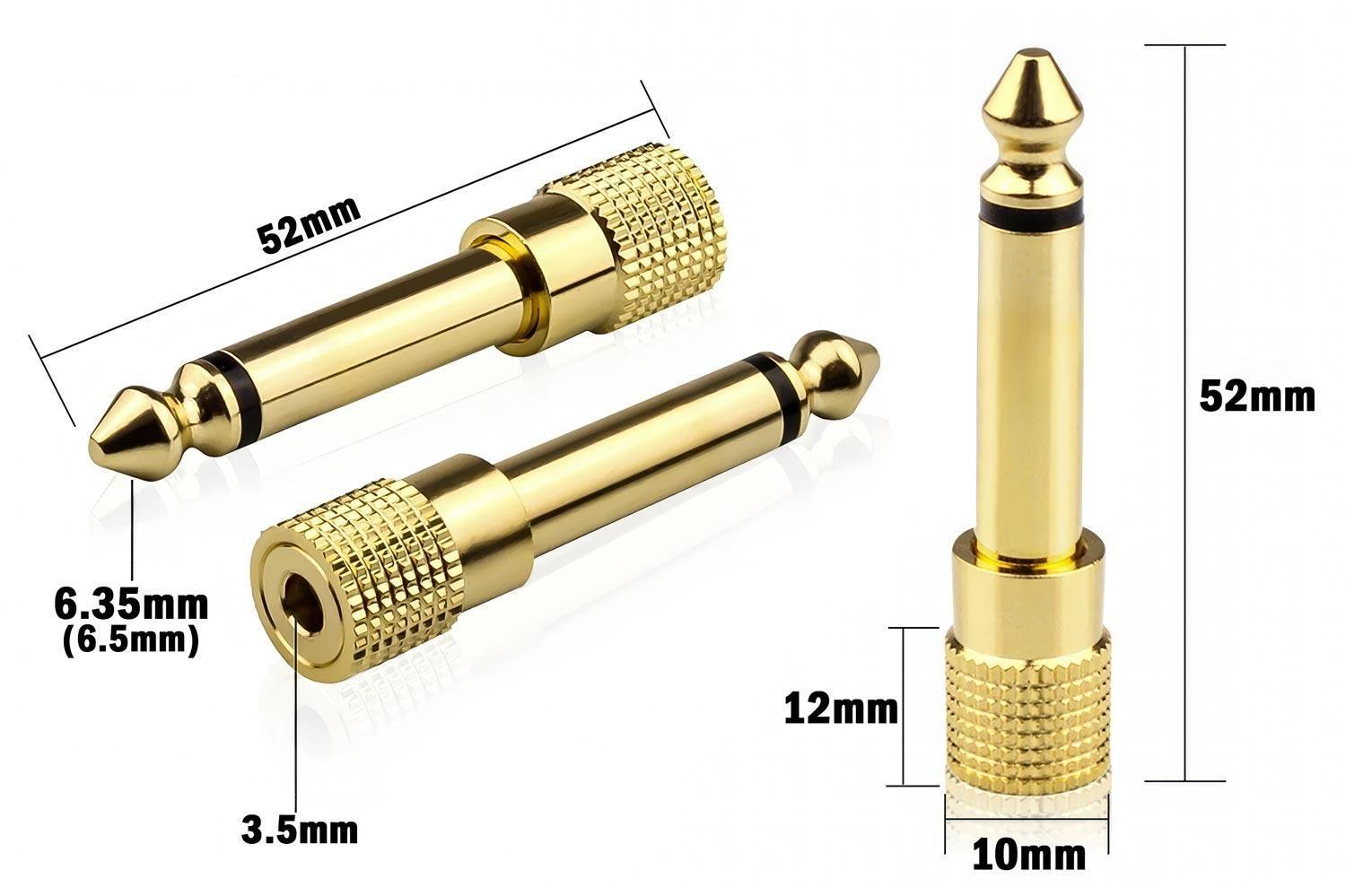 Adaptador Audio Plug Jack Metalico 3.5Mm A 6.3Mm (6.5mm)-5