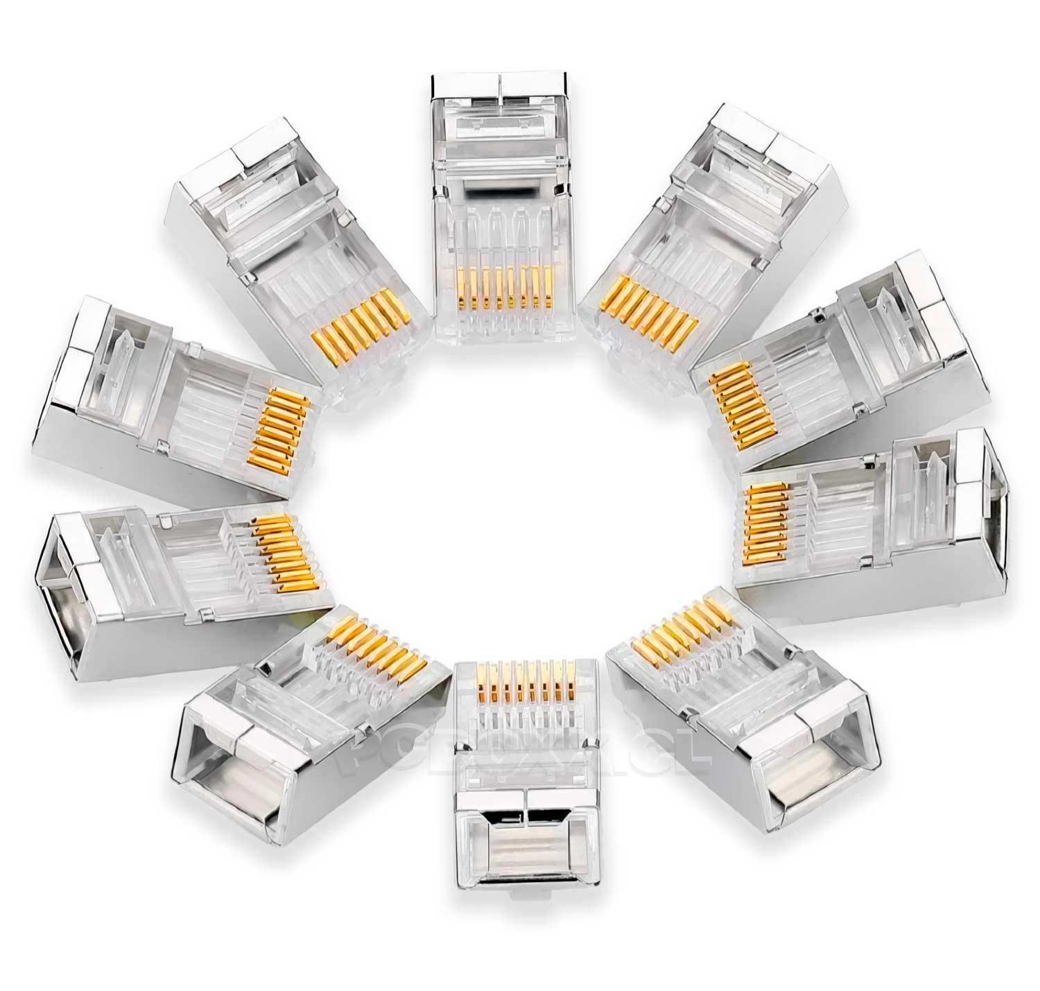 100x Conector Red RJ45 Metal CAT 6 Terminal Categoria 6-4